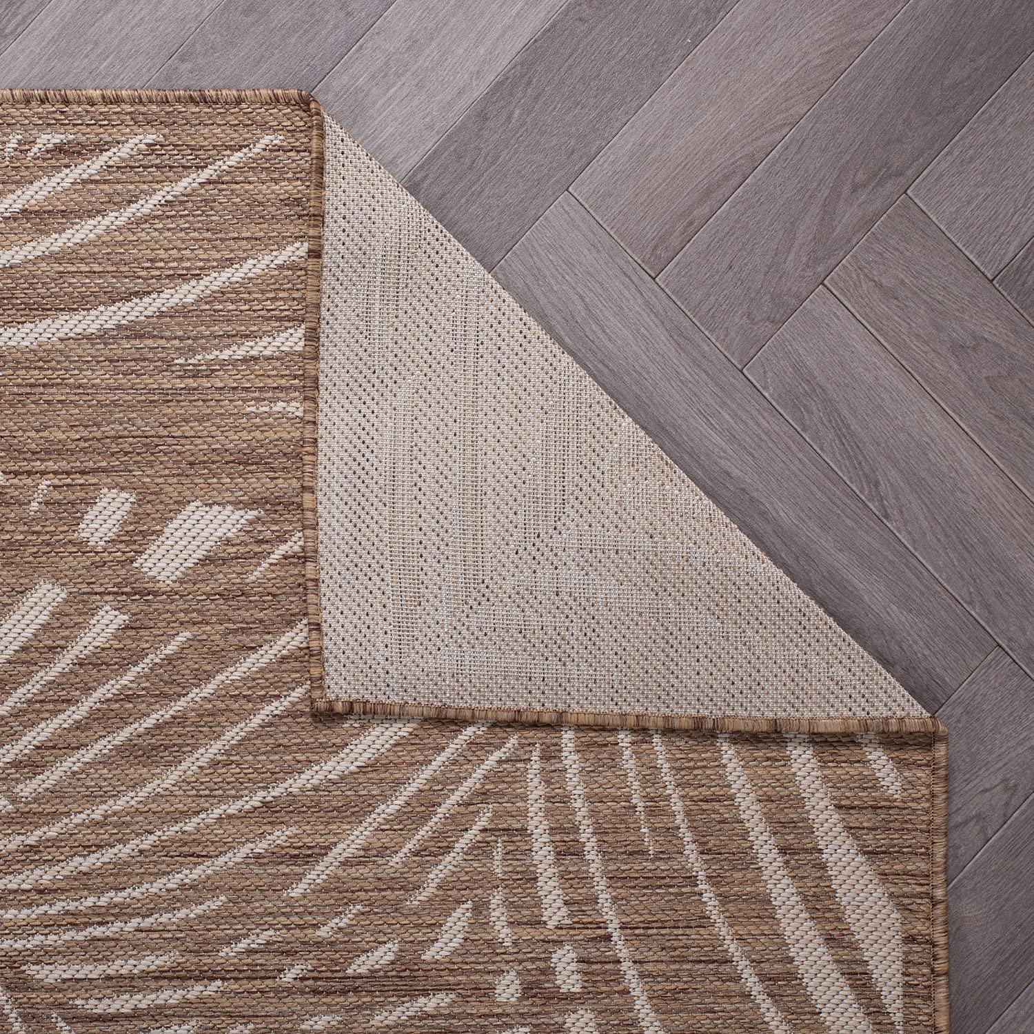 World Rug Gallery Contemporary Palm Leaf Textured Flat Weave Indoor/Outdoor Area Rug - NAVY 2'x3'