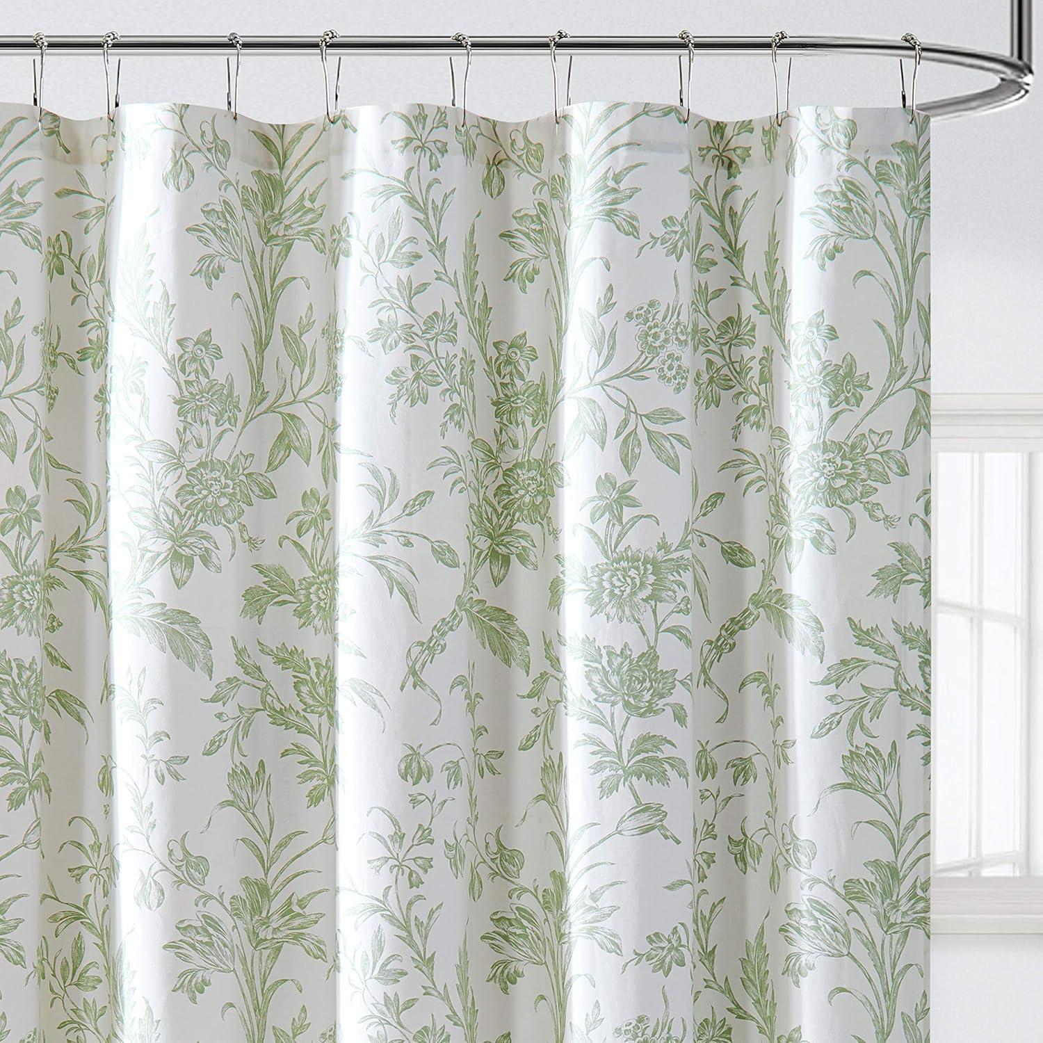 Natalie Cotton Floral Single Shower Curtain