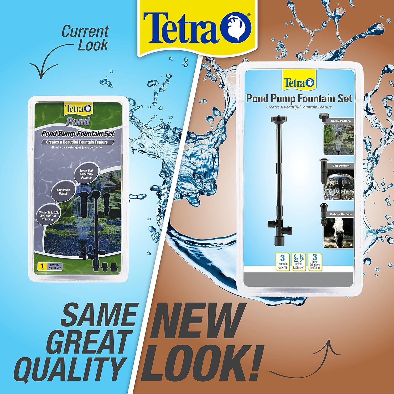 Tetra Fountain Set Pond Pump with 3 Fountain Patterns Electric Pond Pump 0.5GPH