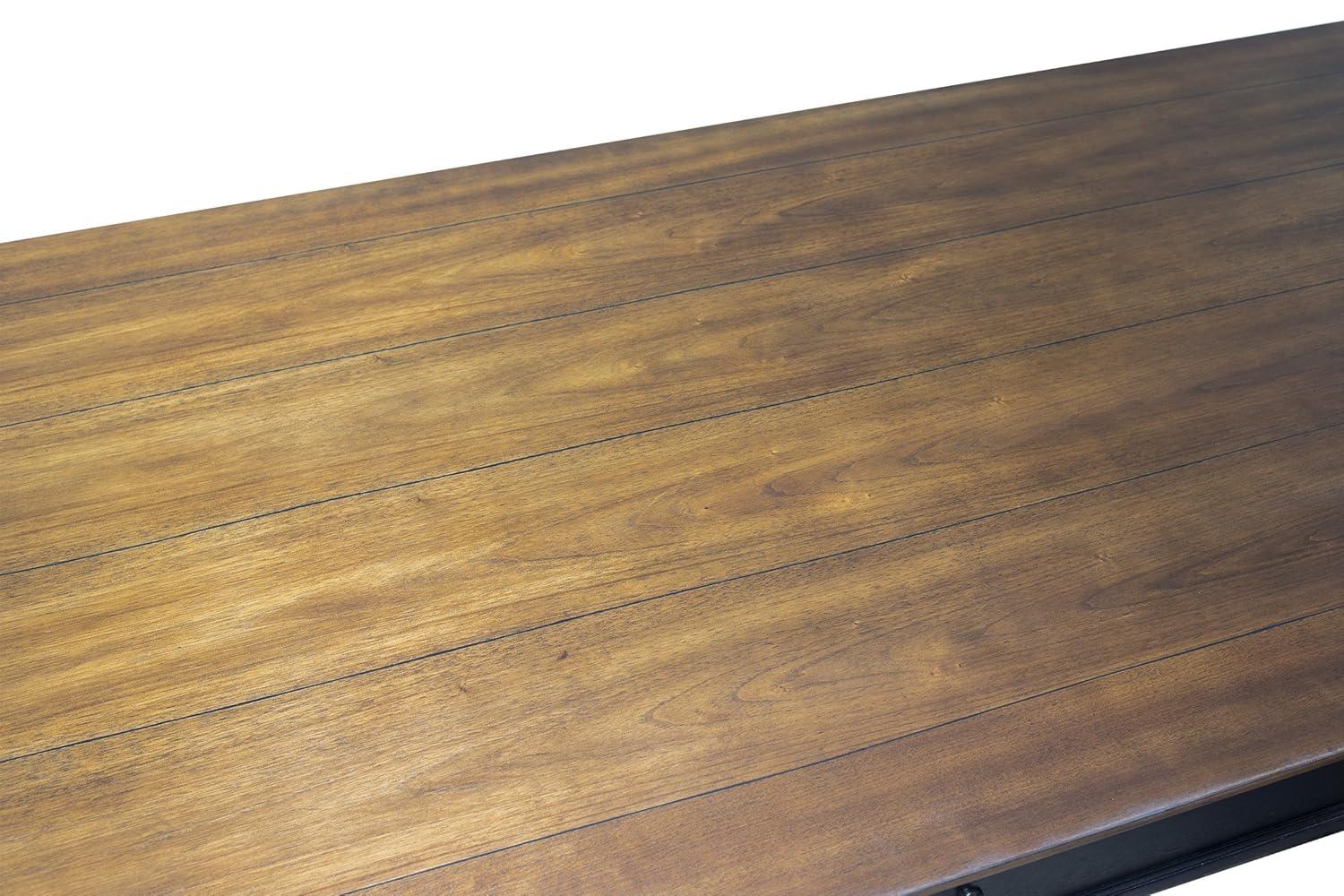 Martin Furniture Hartford L Shaped Pedestal Desk Brown: Executive Office Workstation with Metal Hardware