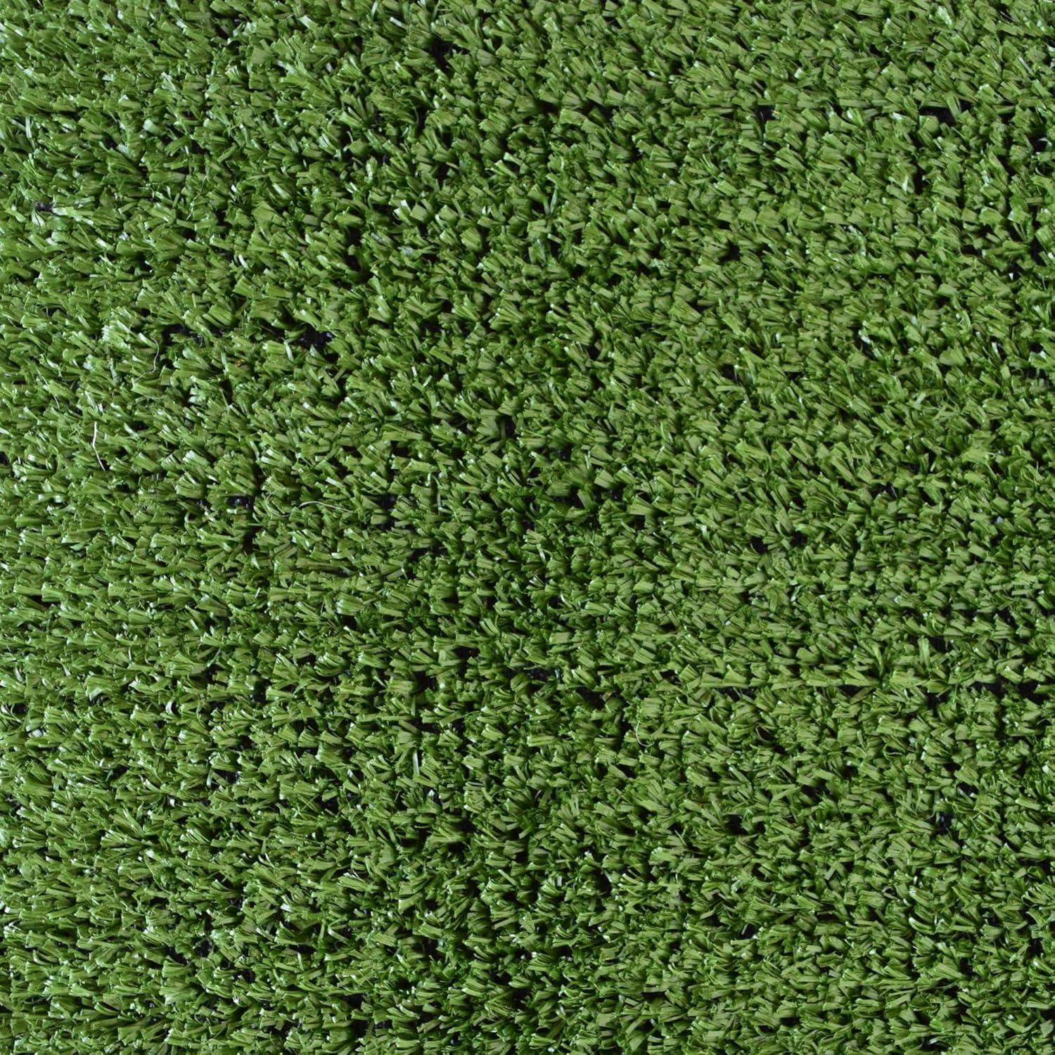 iCustomRug Synthetic Grass Rug – 4x10ft Lawn Green Turf Carpet for Patios, Yards, Boats, Camping – Indoor/Outdoor Use