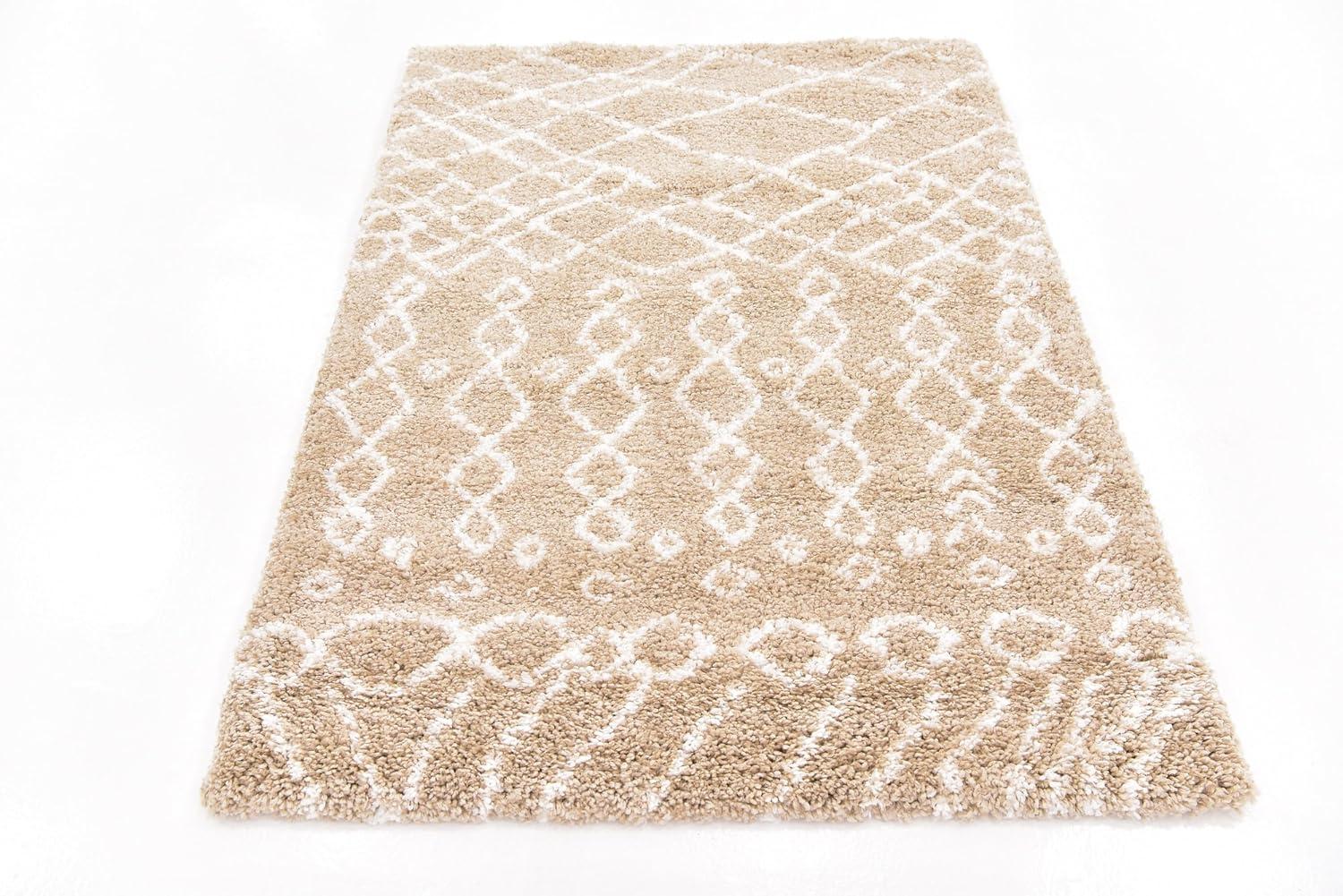 Unique Loom Rabat Shag Geometric Abstract Indoor Woven Area Rug