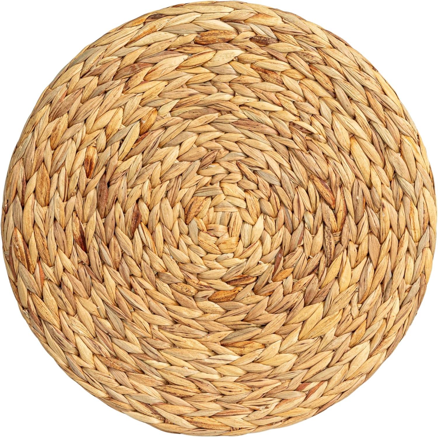 Household Essentials Water Hyacinth Hourglass Stool