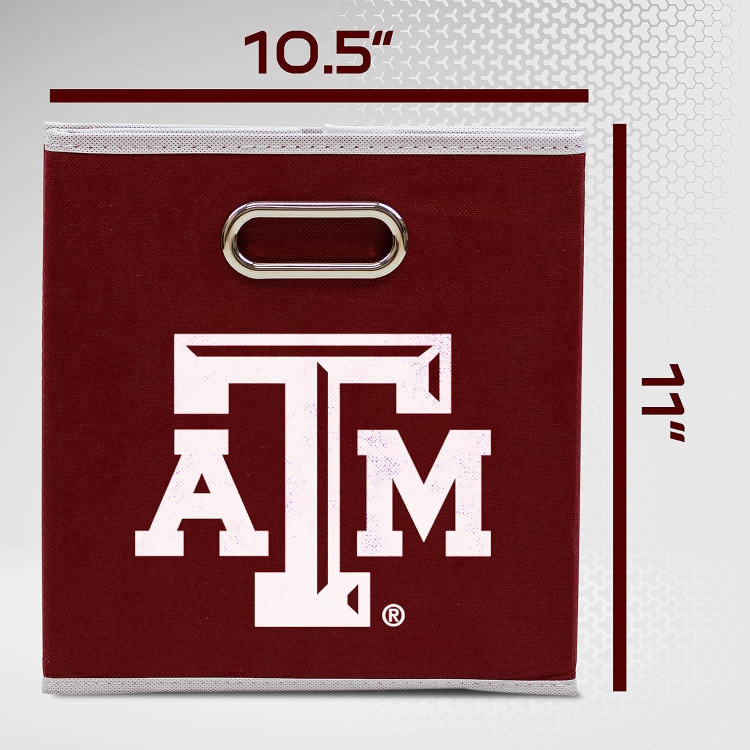 West Virginia University Navy Blue Cotton Fabric Storage Cube