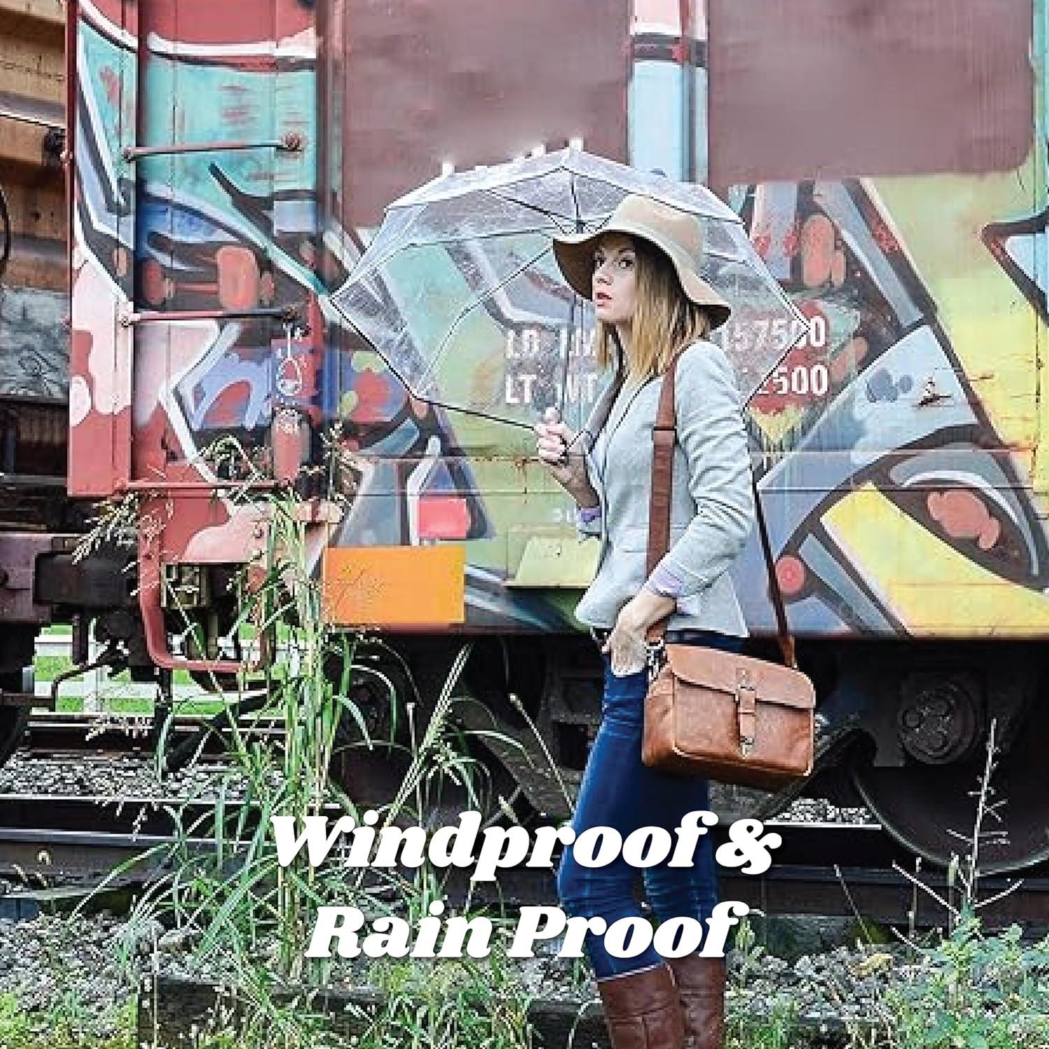 totes Adult Automatic Rain Umbrellas, Clear