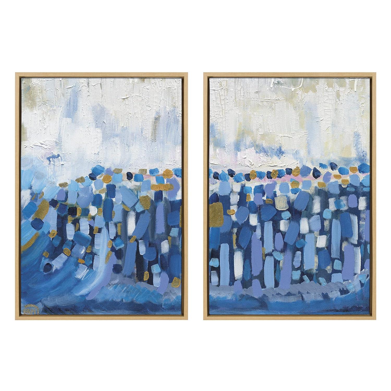 (Set of 2) 23" x 33" Sylvie Queen Elizabeth II Framed Canvas Set Natural - Kate & Laurel All Things Decor