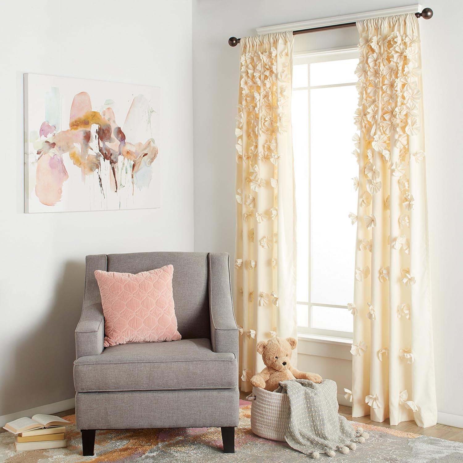 Riley Polyester Semi Sheer Curtain Panel