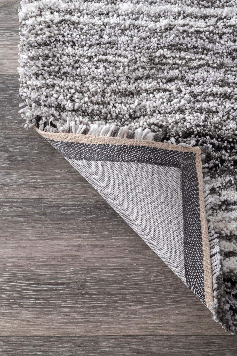 nuLOOM Classie Hand Tufted Shag Runner Rug, 2' 6" x 8', Gray Multi