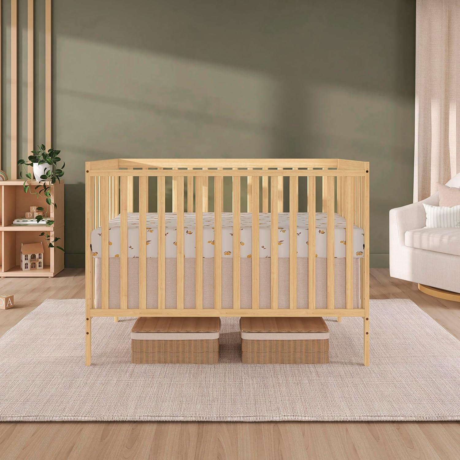 Dream On Me Greenguard Gold & JPMA Certified Synergy 5 in 1 Convertible Crib, Natural