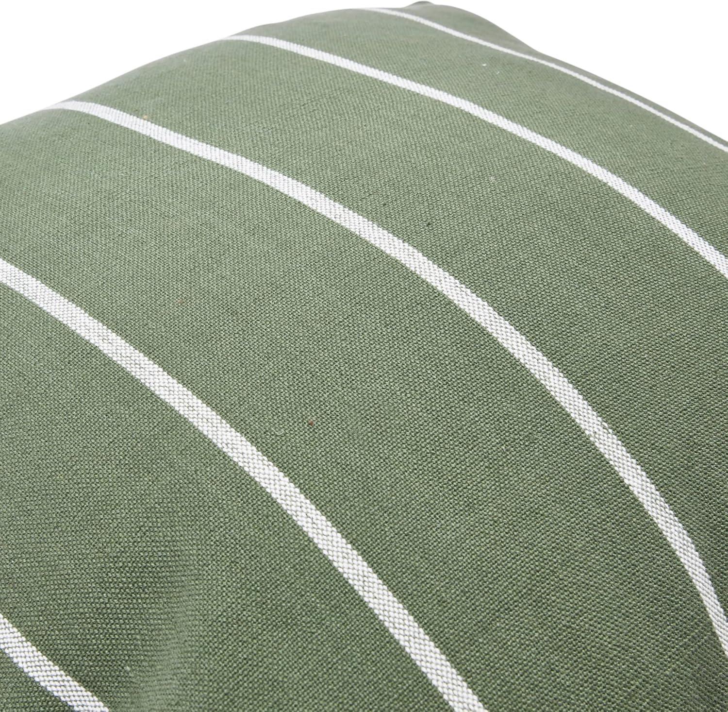 Creative Co-Op 20" Square Interwoven Stripe Cotton Pillow Cover