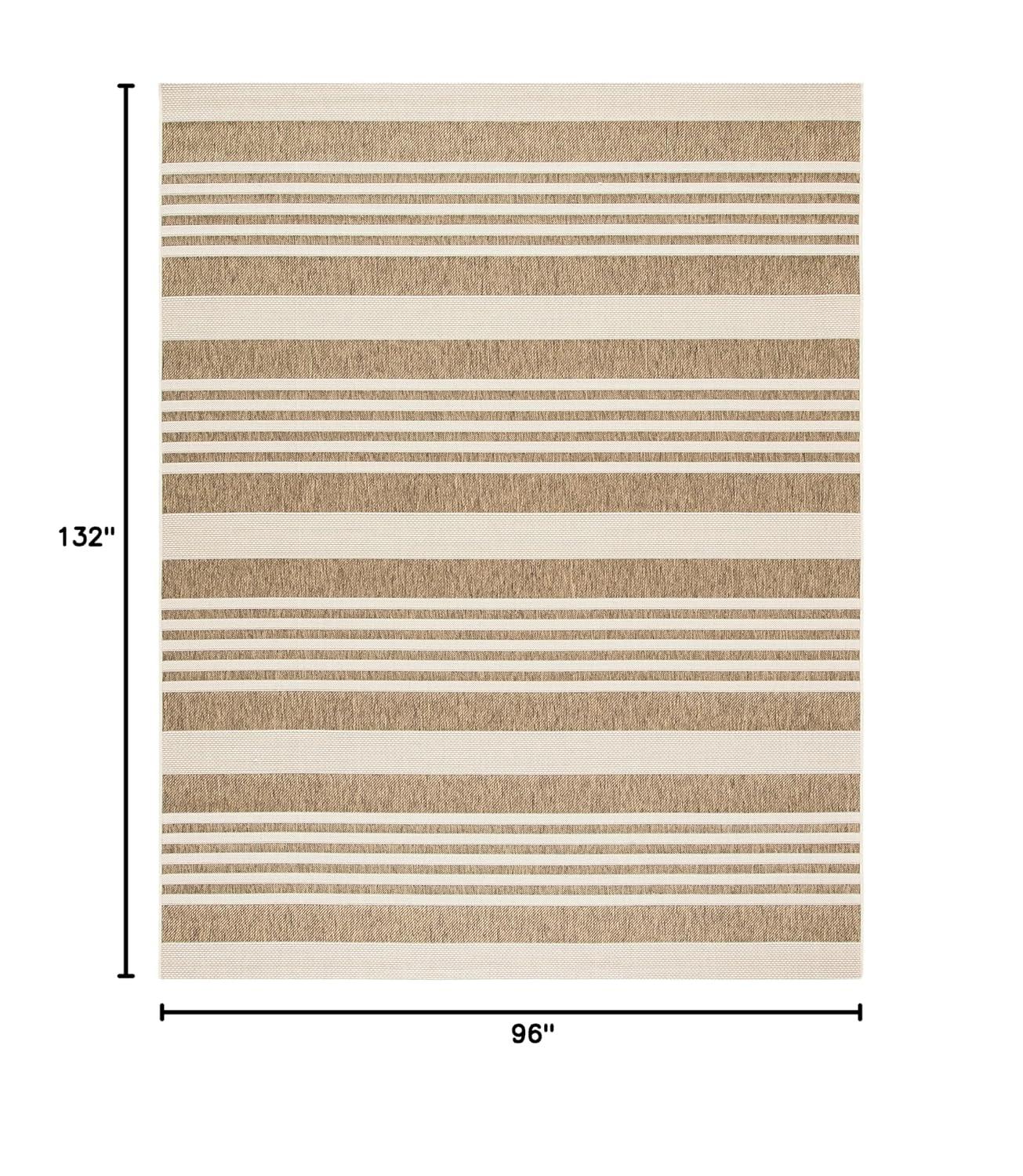 Courtyard CY6062 Power Loomed Indoor/Outdoor Area Rug - Brown/Bone - 8'x11' - Safavieh.