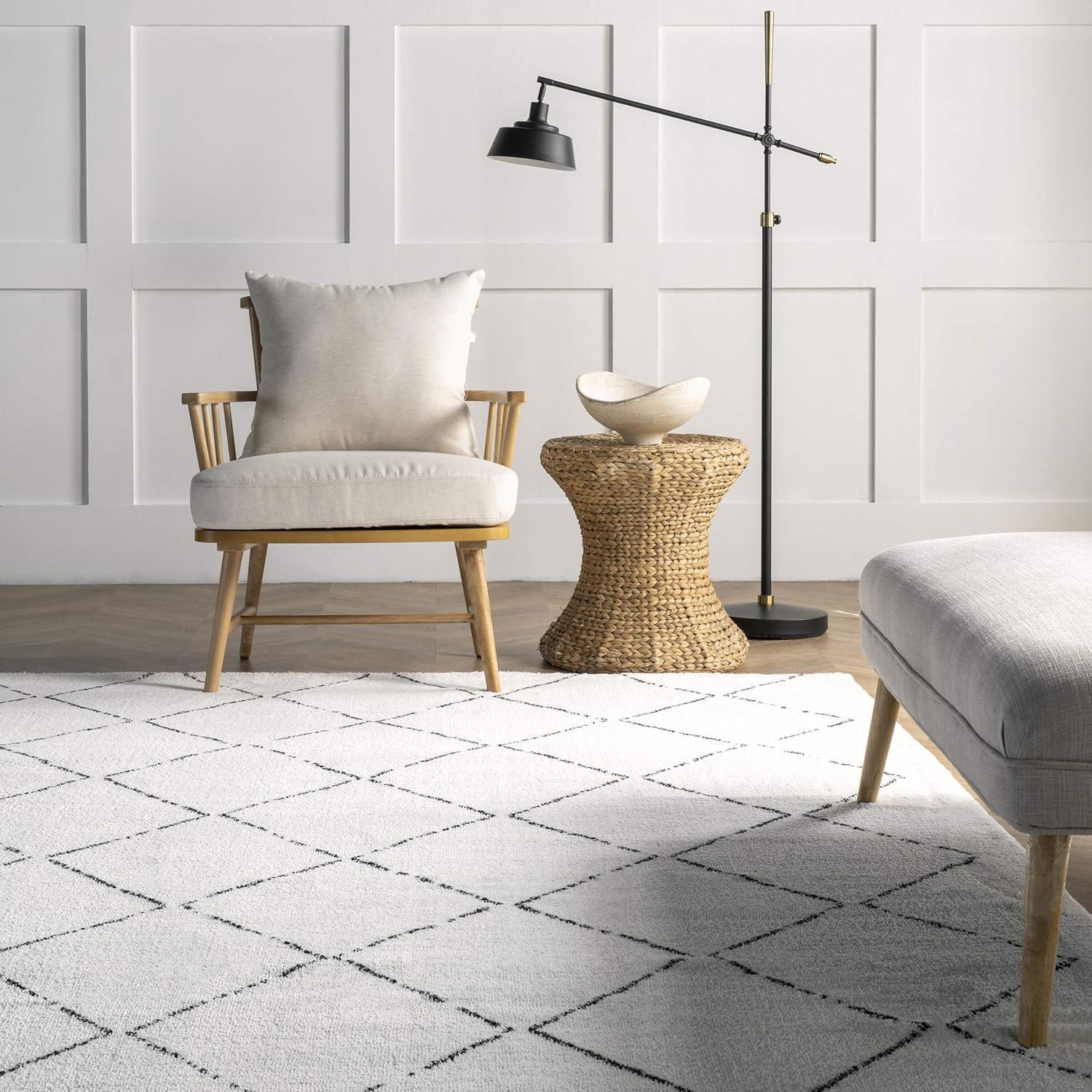 Nuloom Hand Tufted Corinth Shags Indoor Area Rug - Natural 3' 6" x 5' 6"