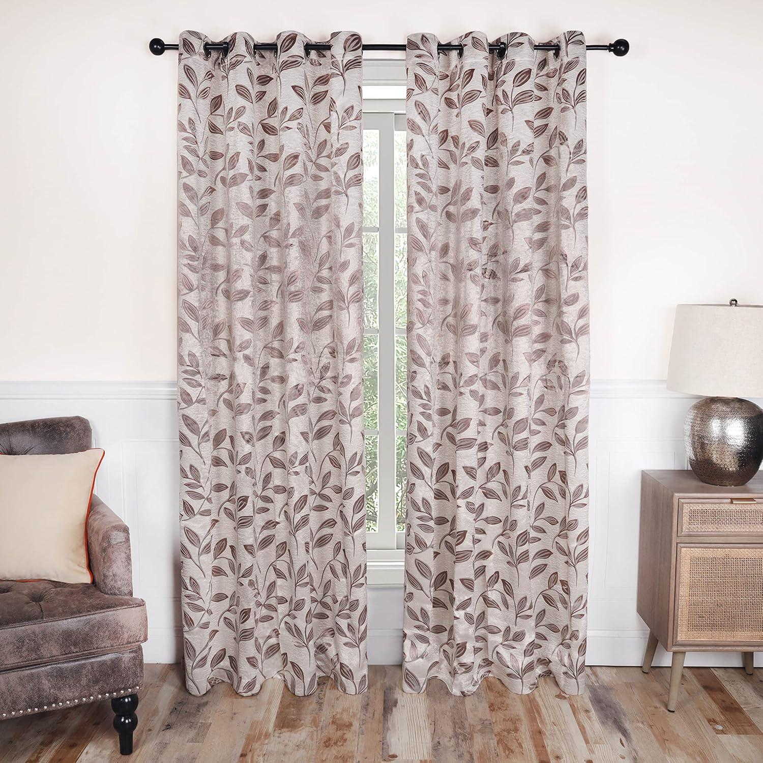 Espresso Polyester Blackout Grommet Curtains 52" x 63"