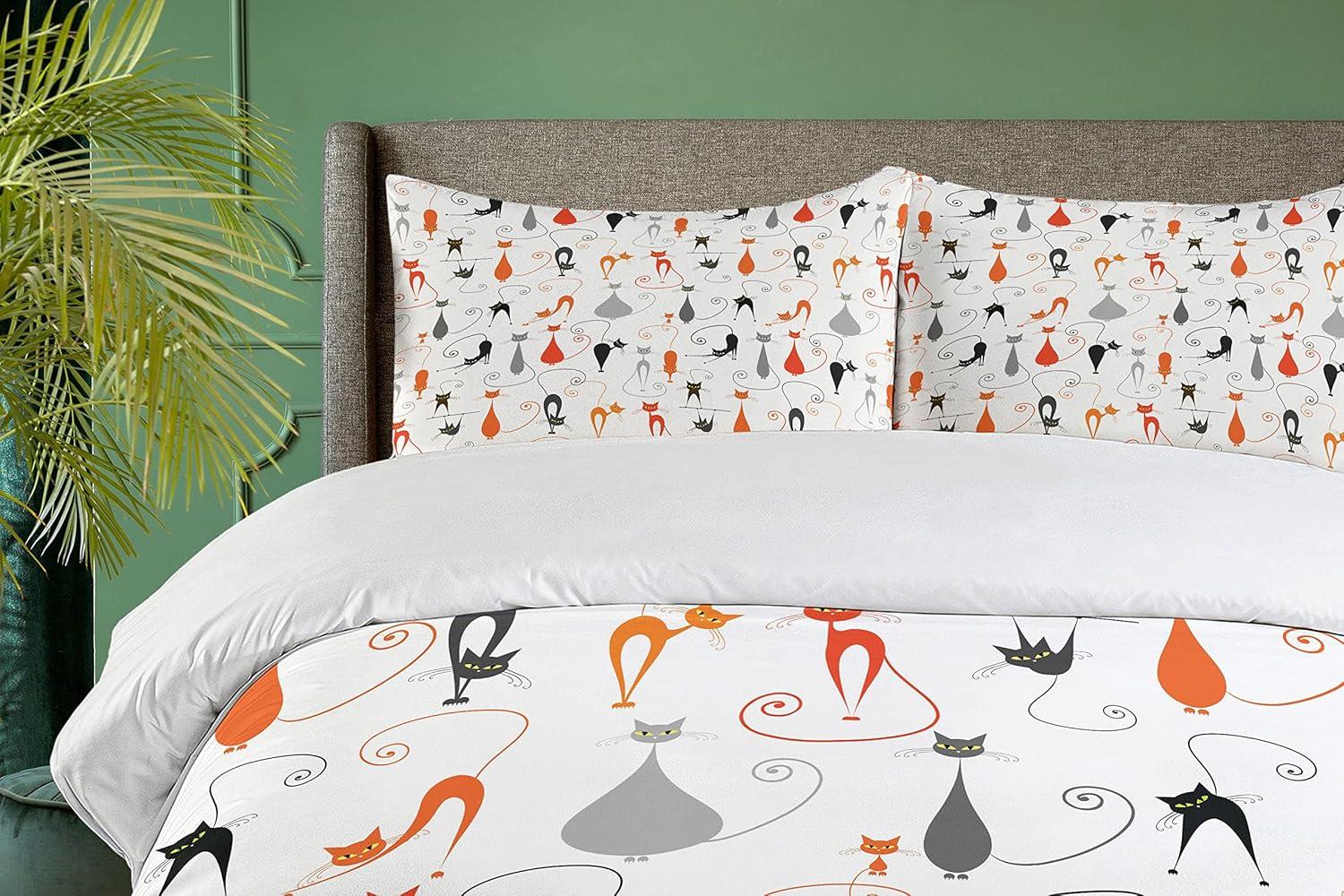 Cat Modern & Contemporary Duvet Cover Set