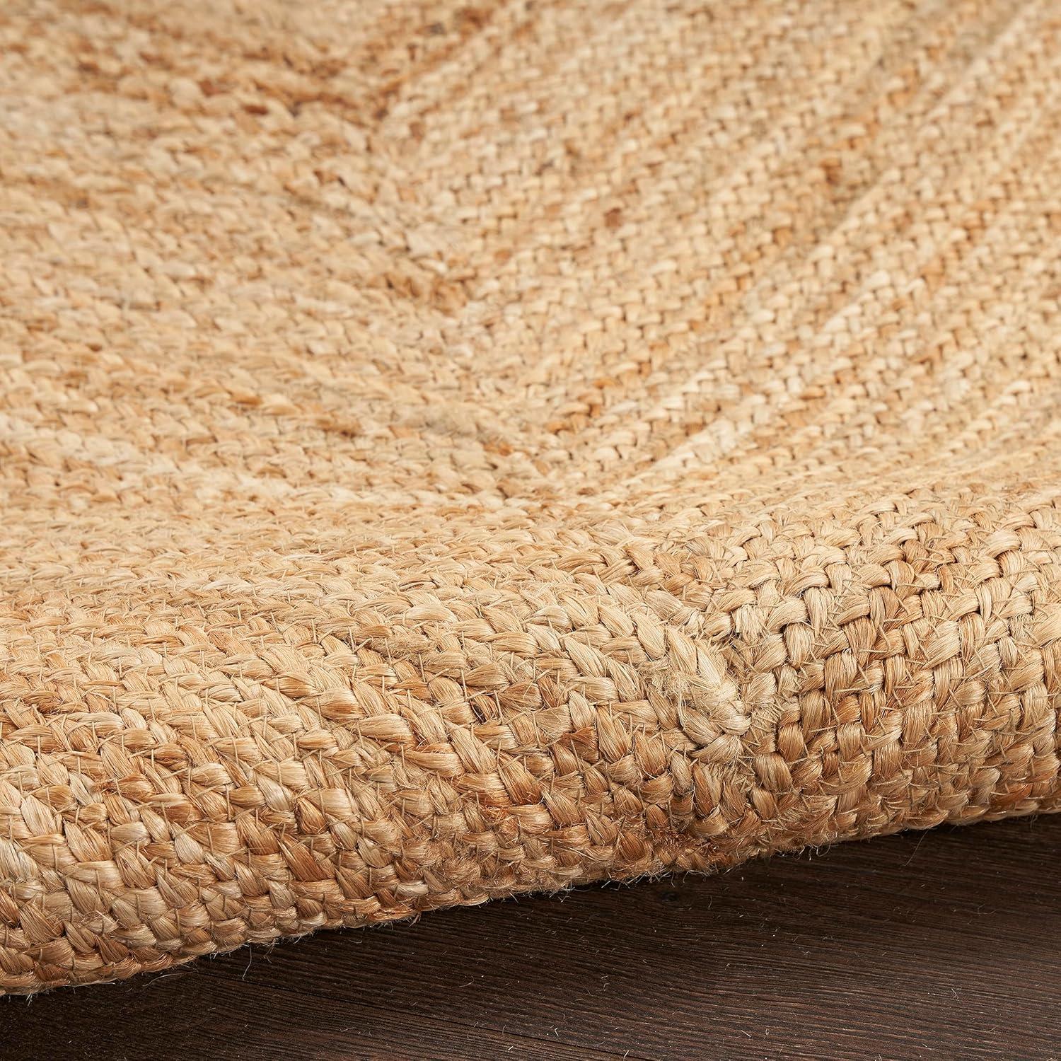Nourison Handwoven Natural Jute Indoor Area Rug Natural 4' x 6'