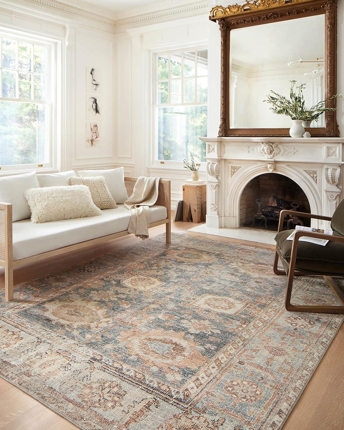 Margot Oriental Ocean/Spice Area Rug Feat. CloudPile