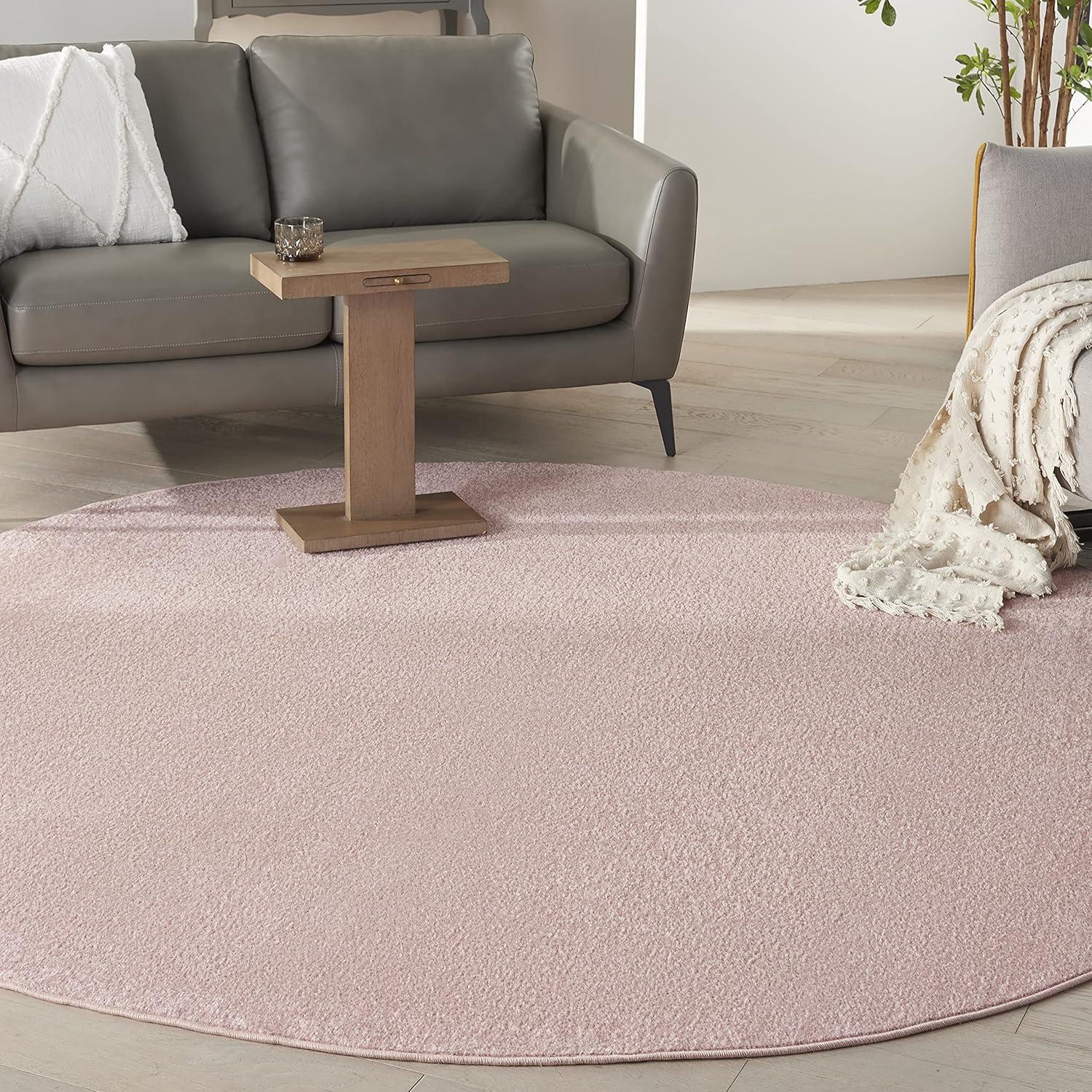 Nourison Essentials Easy Care Indoor Outdoor Area Rug - Pink 8' x Round