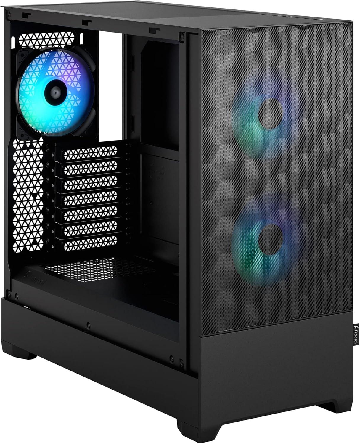 Black Tempered Glass RGB Gaming Tower Case