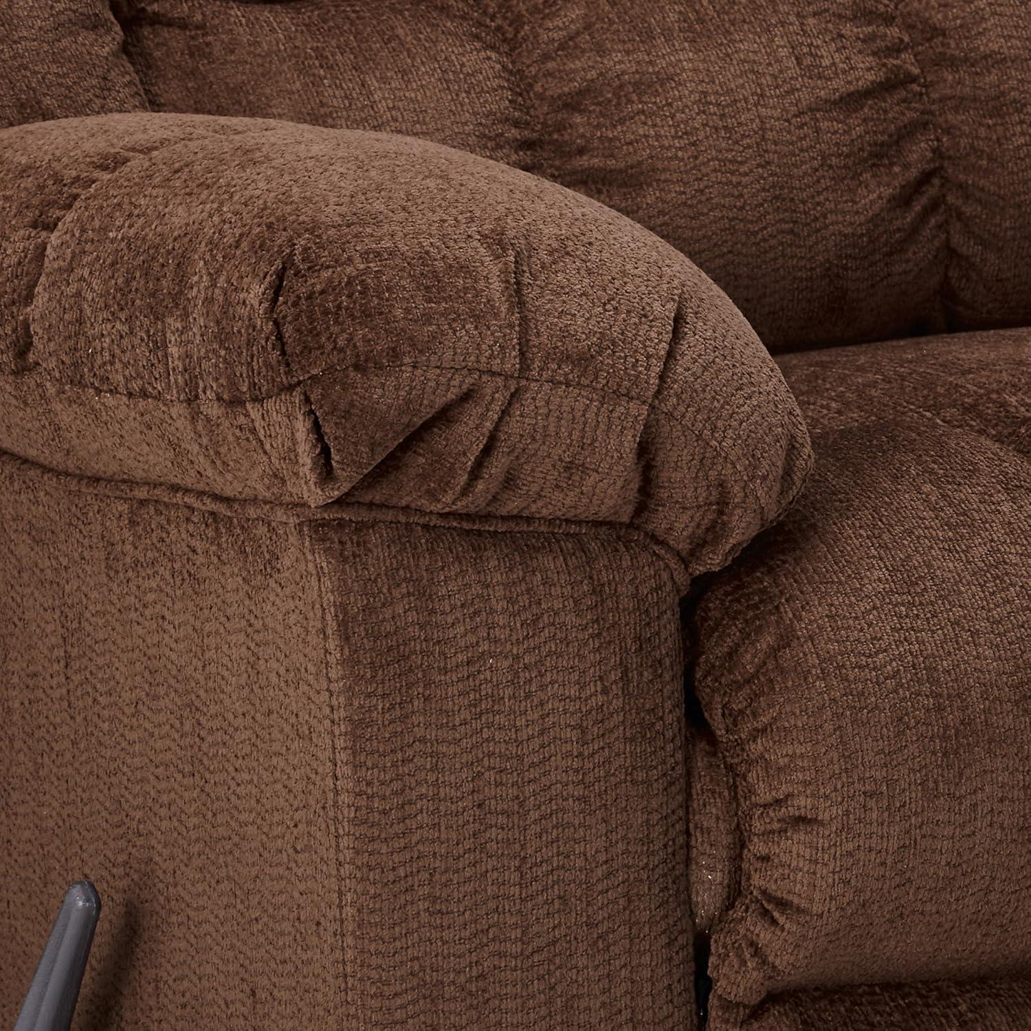 Ludden Rocker Side Lever Recliner Cocoa - Signature Design by Ashley: Plush Upholstery, Comfort Style