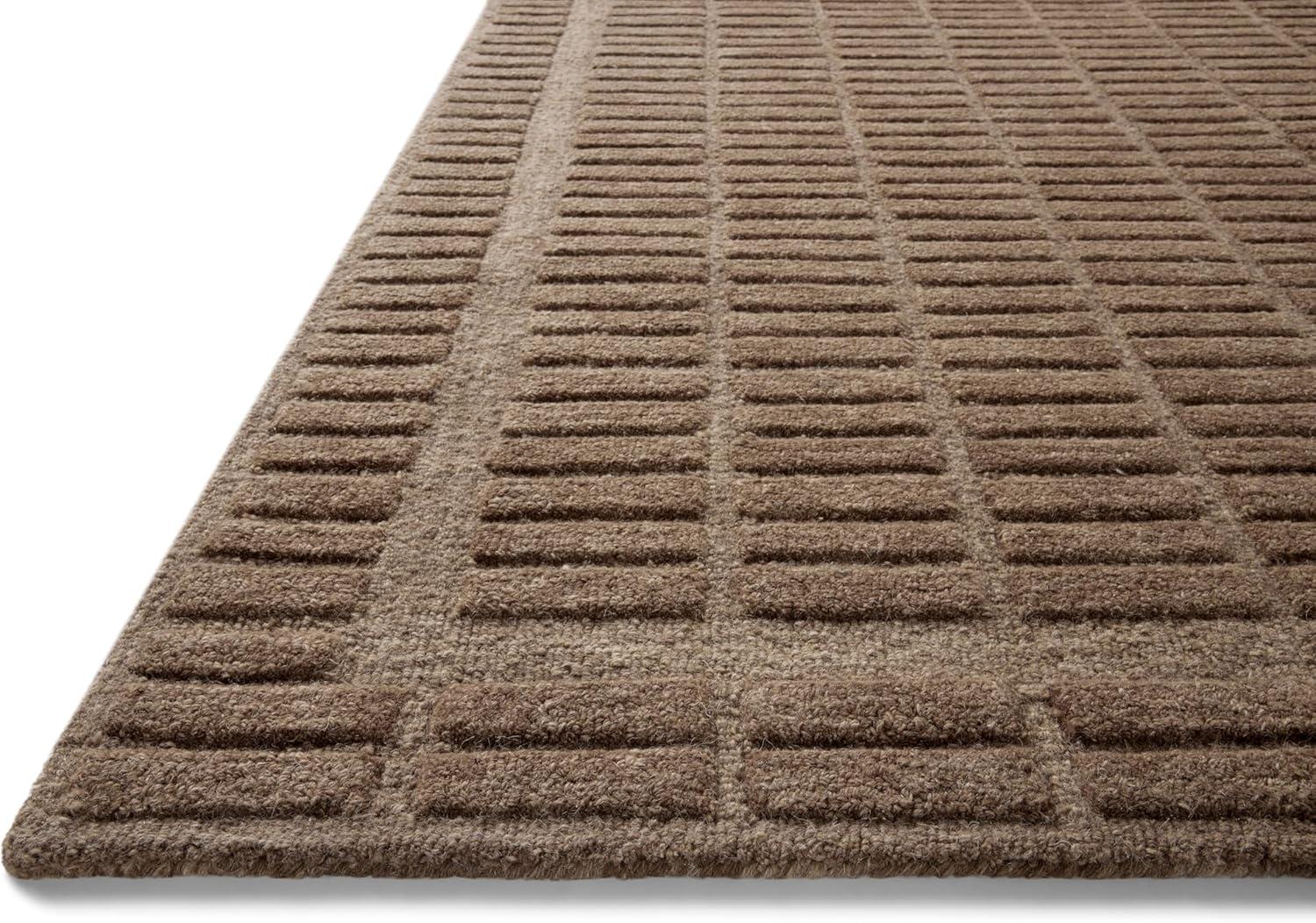 Bradley I Hand-Tufted Wool Rug by Chris Loves Julia x Loloi - Brown / 5' x 7'6"