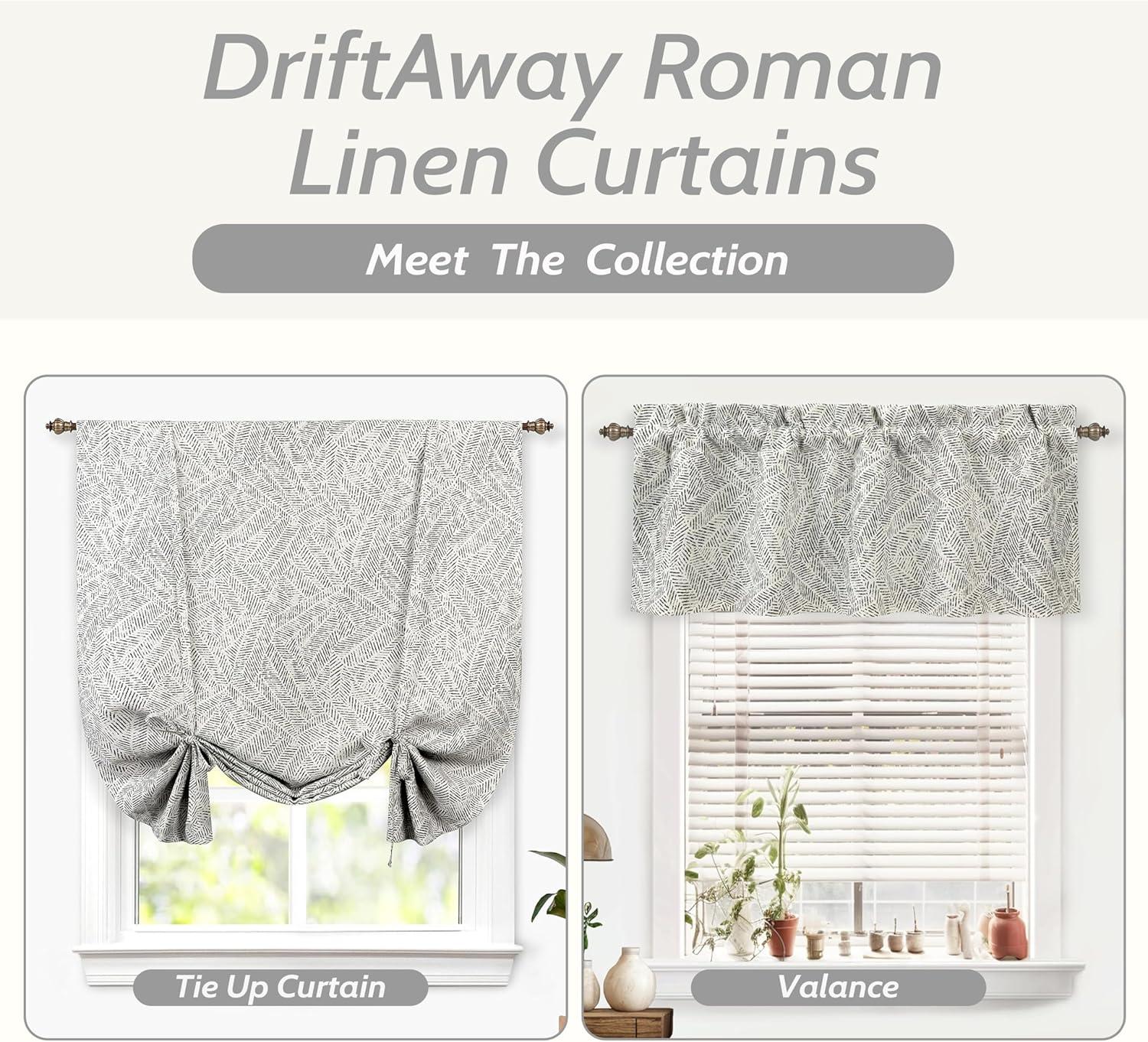 Roman Abstract Tailored 52'' W Window Valance