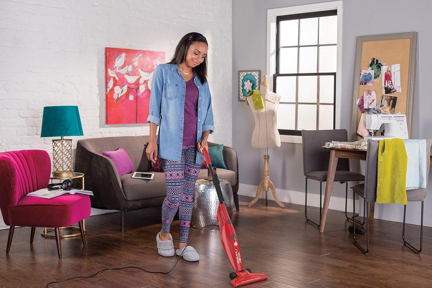 Dirt Devil SimpliStik Lightweight Corded Bagless Stick Vacuum, SD20000RED