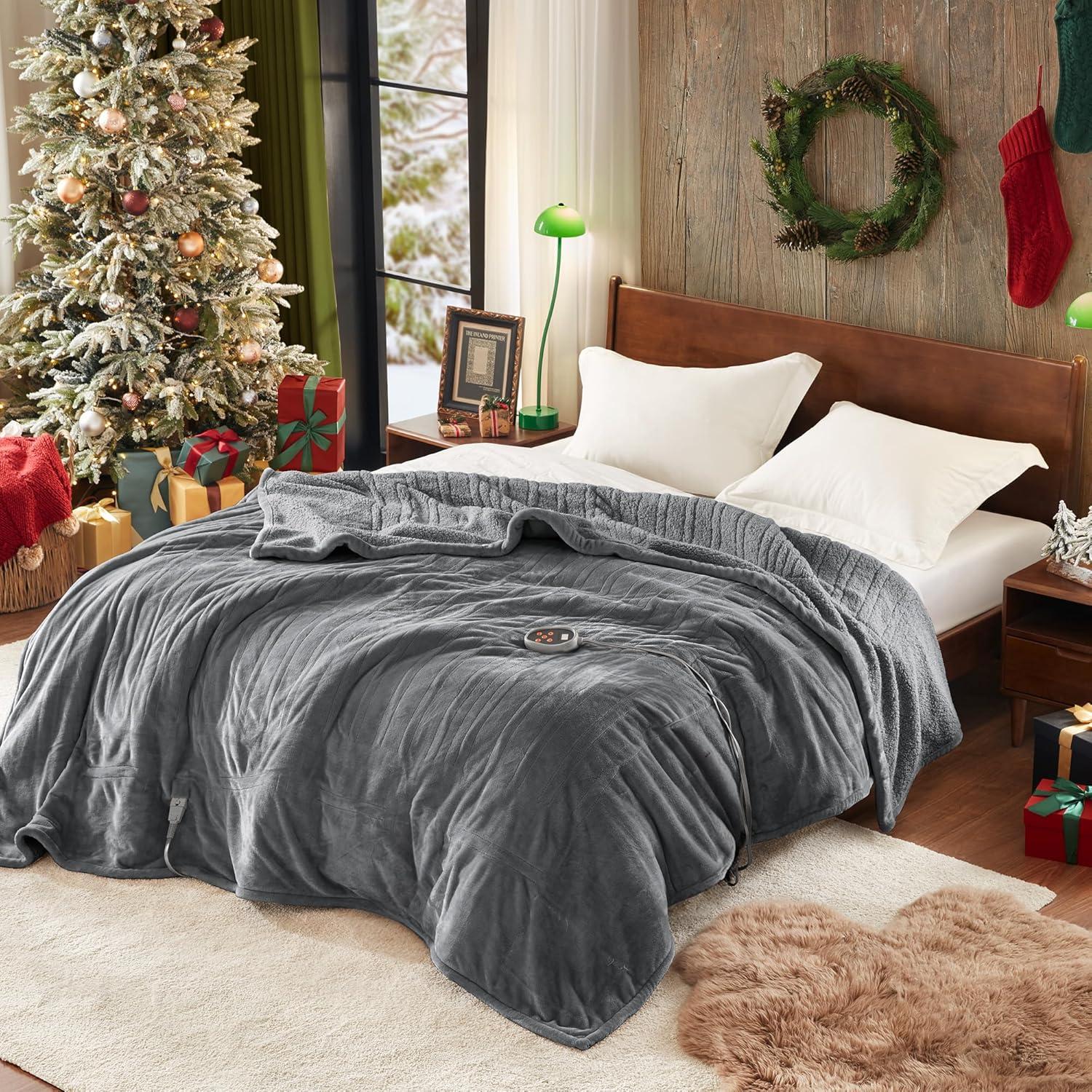 Beautyrest Beautyrest Heated Oversized Microlight to Berber Blanket