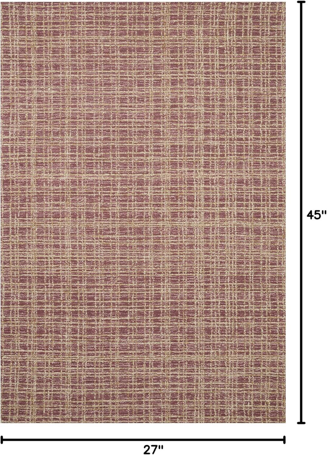 Chris Loves Julia x Loloi Polly Checkered Berry/Natural Area Rug