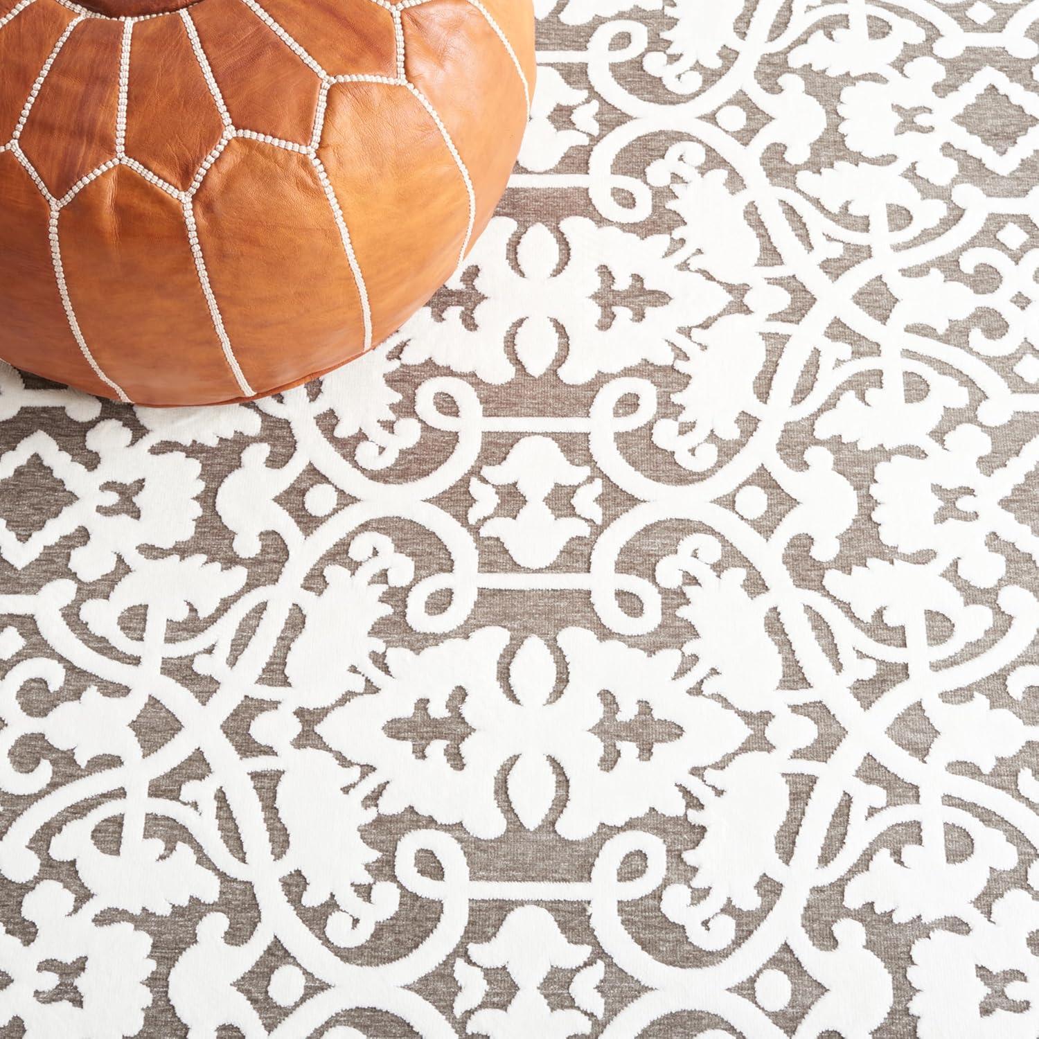 Paradise PARB636 Machine Made Indoor Area Rug - Ivory/Dark Grey - 5'x7'5" - Safavieh