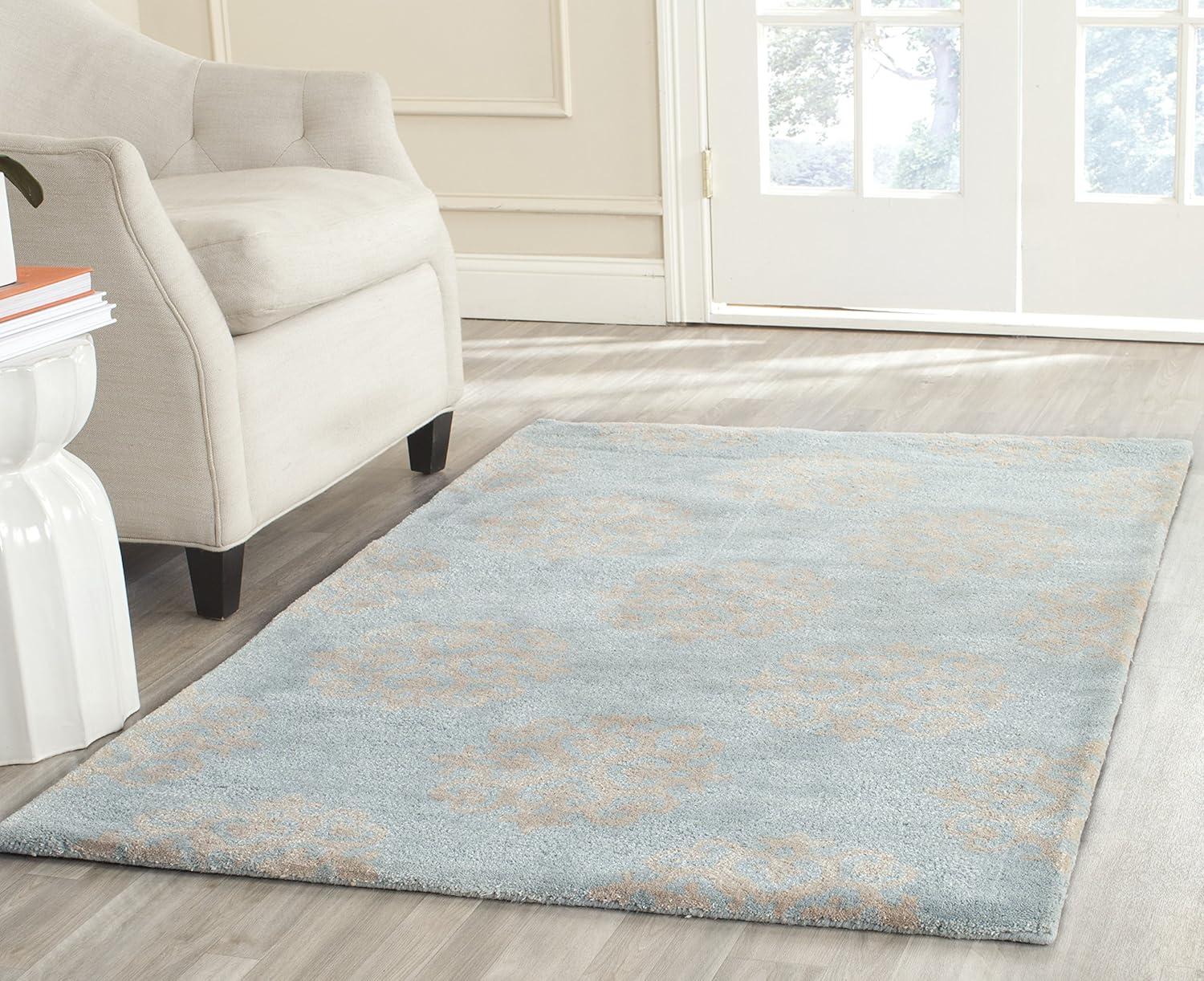 Soho SOH724 Hand Tufted Indoor Area Rug - Turquoise/Yellow - 3'6"x5'6" - Safavieh