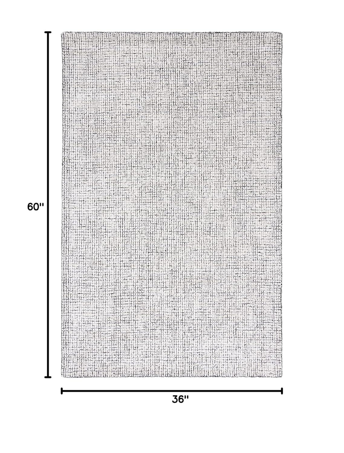 Abstract ABT470 Handmade Indoor Accent Rug - Ivory/Black - 3'x5' - Safavieh