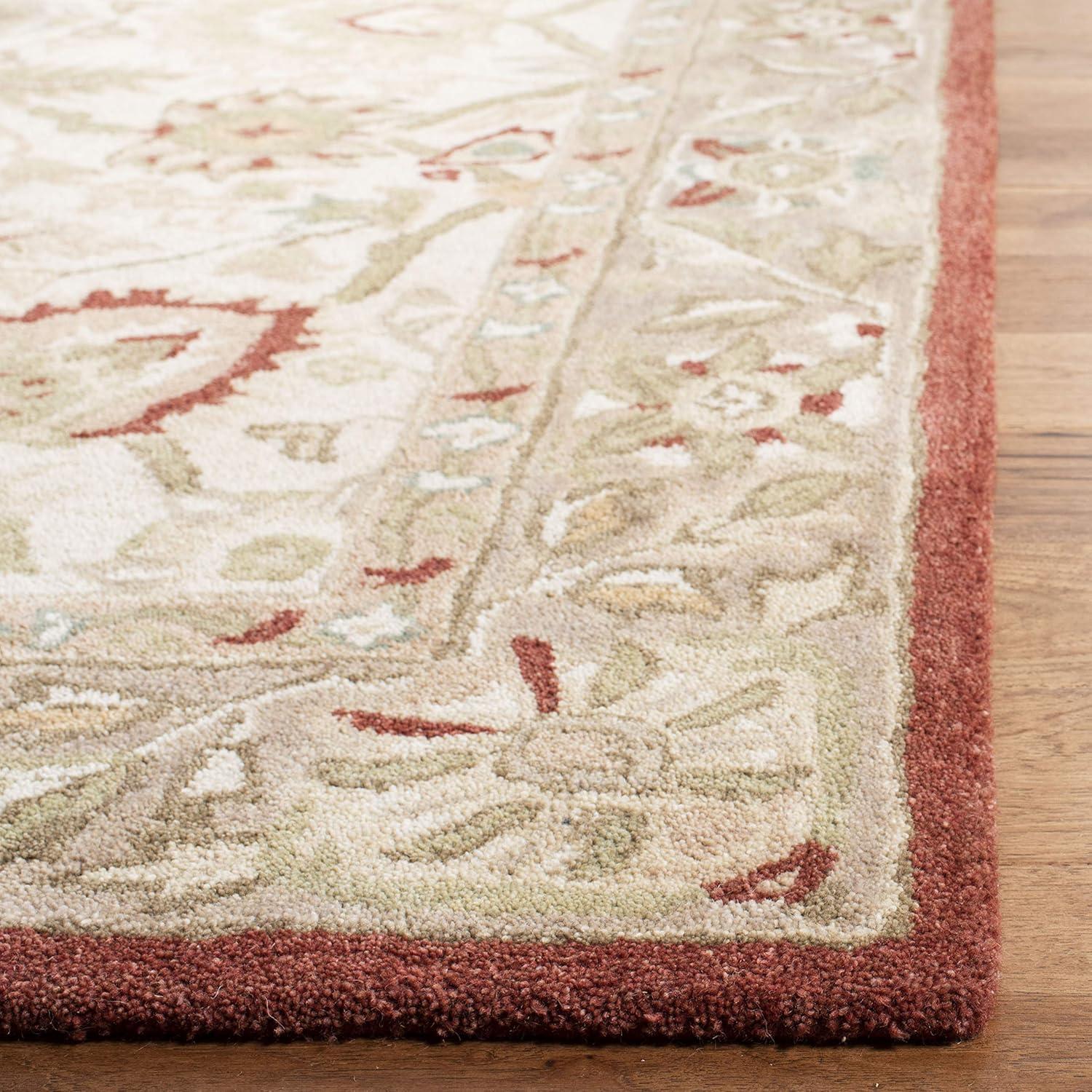 Anatolia AN512 Hand Tufted Indoor Area Rug - Beige/Rust - 5'x8' - Safavieh