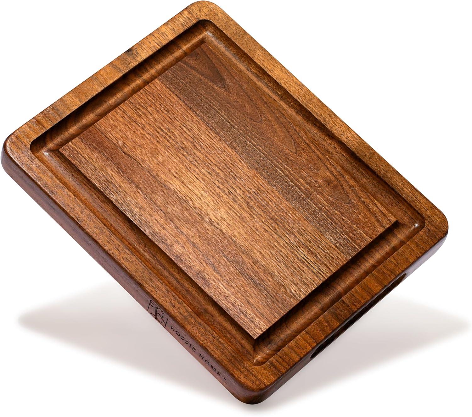 Walnut Rectangular Reversible Cutting Board with Juice Groove