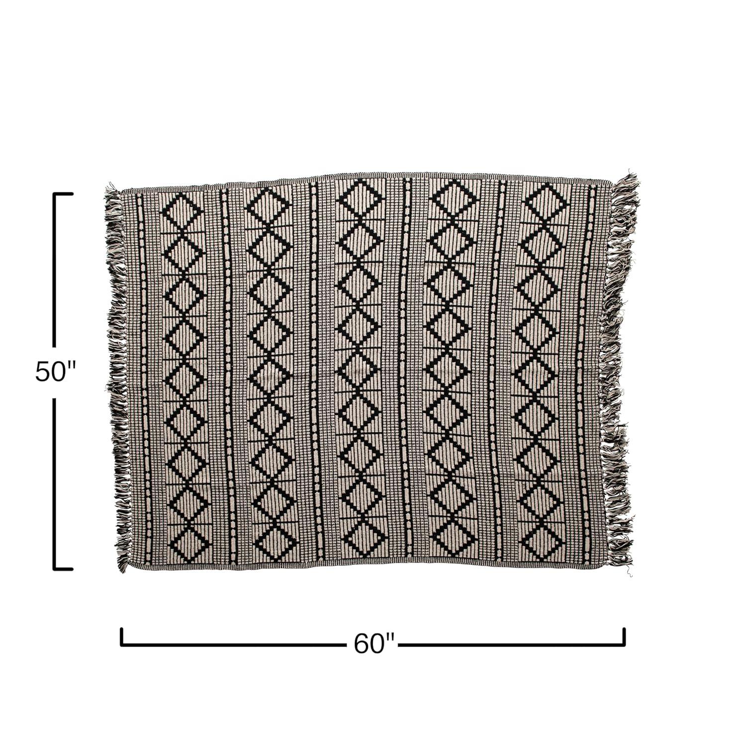 Bloomingville Hand Woven Throw Blanket
