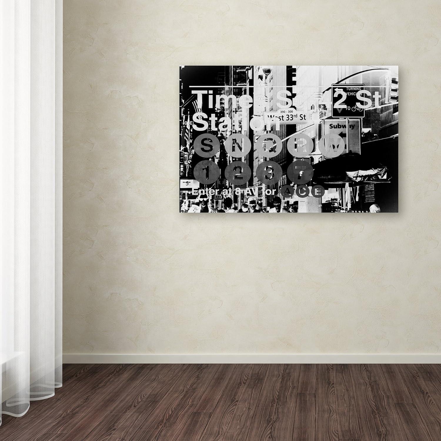 Trademark Fine Art "Subway City Art NYC II" Canvas Art by Philippe Hugonnard