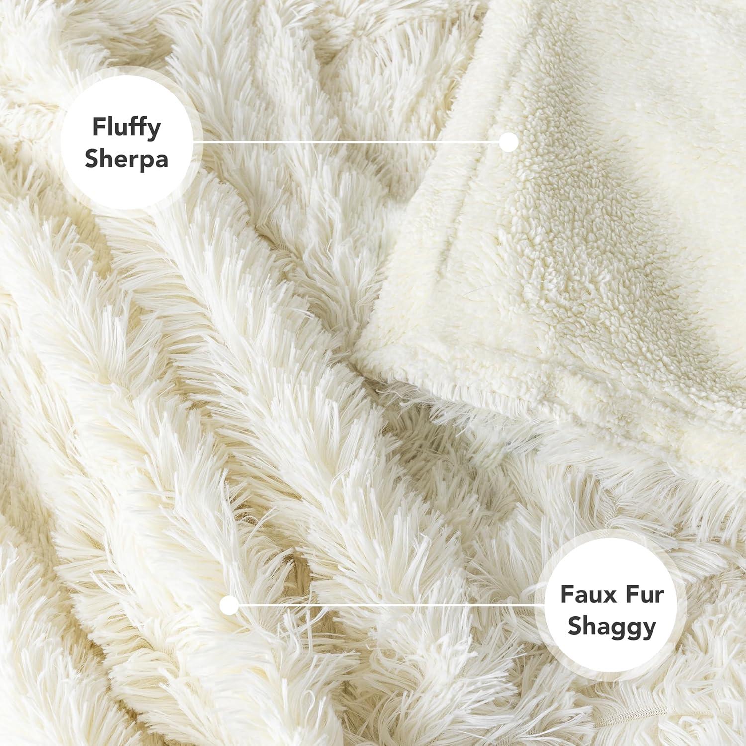 PetAmi Waterproof Dog Blanket For Medium Large Dog, Puppy Pet Blanket Couch Cover Protection, Sherpa Fleece Fuzzy Cat Blanket Throw, Couch Sofa Bed Furniture Protector Reversible, 40x60 Cream Beige