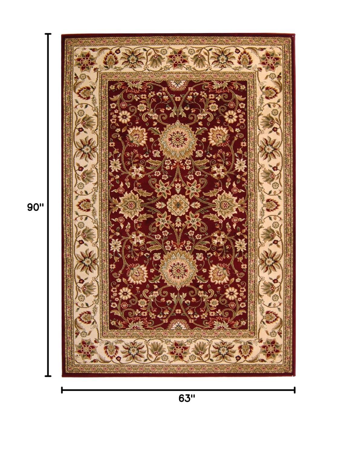 Lyndhurst LNH212 Power Loomed Area Rug - Red/Ivory - 5'3"x7'6" - Safavieh.
