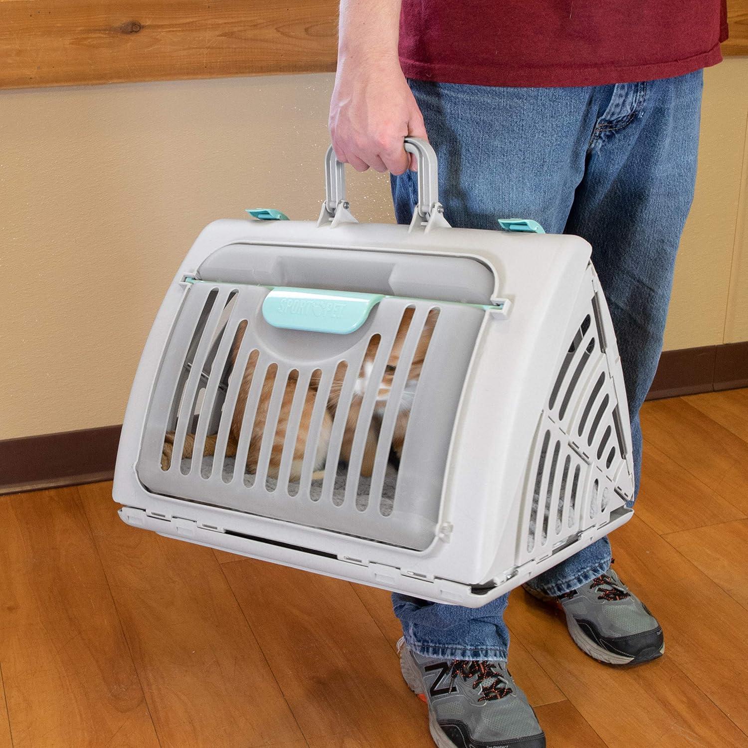 Plastic Collapsible Pet Carrier with 1 Door