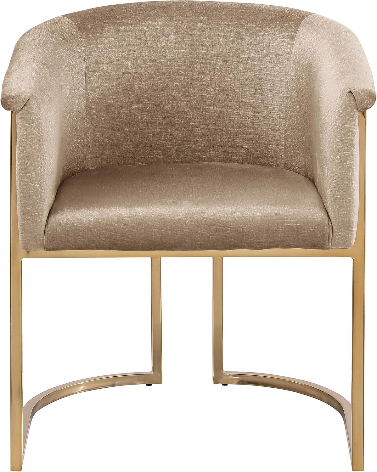 Meridian Furniture Tierra Beige Velvet Dining Chair