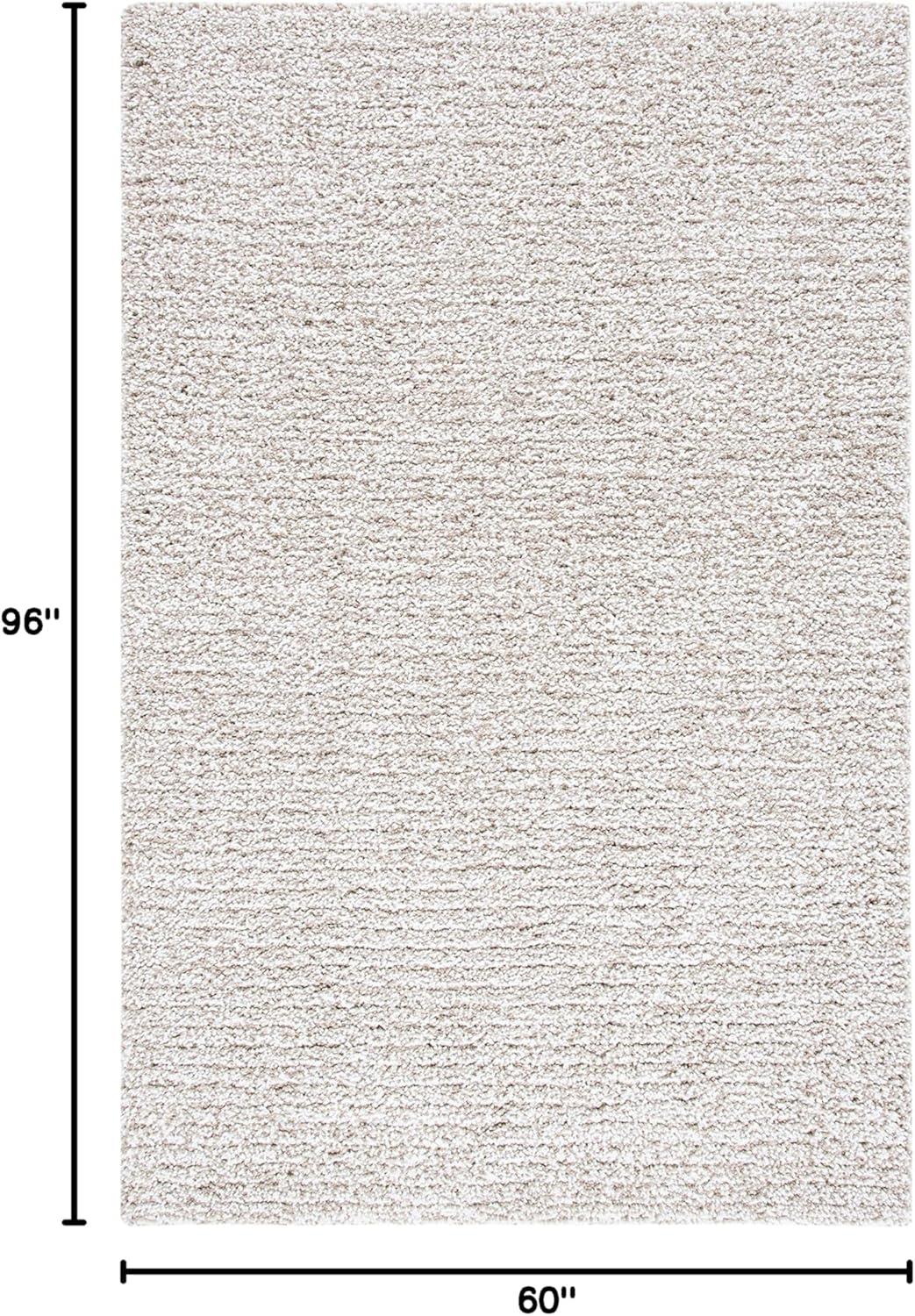 Ultimate Shag SGU211 Hand Tufted Indoor Area Rug - Sand/Ivory - 5'x8' - Safavieh.