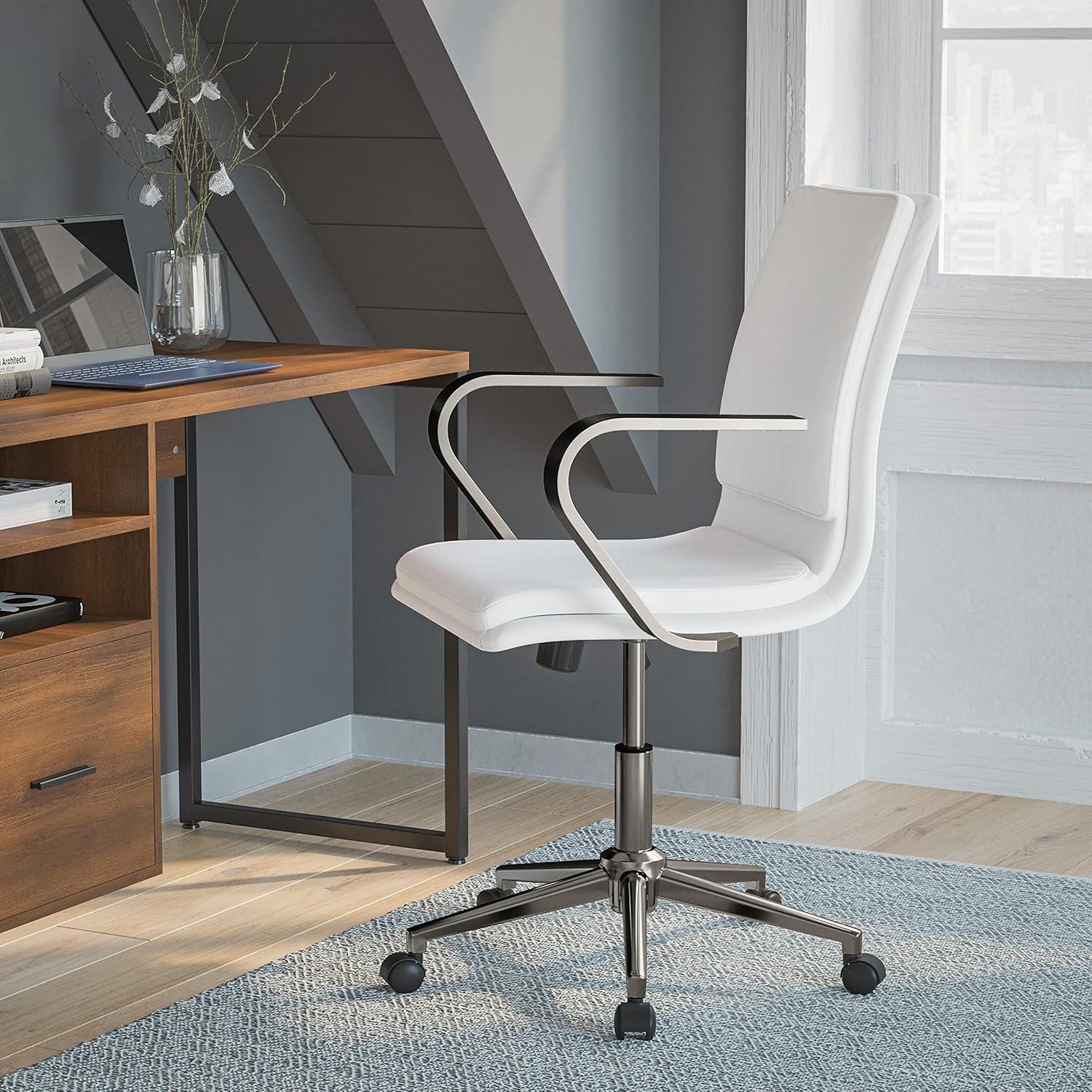 Flash Furniture Mid-Back Designer Upholstered Swivel Executive Office Chair with Armrests by Flash Furniture