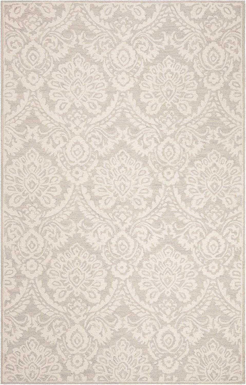 SAFAVIEH Blossom Travis Geometric Wool Area Rug, Blue/Ivory, 10' x 14'