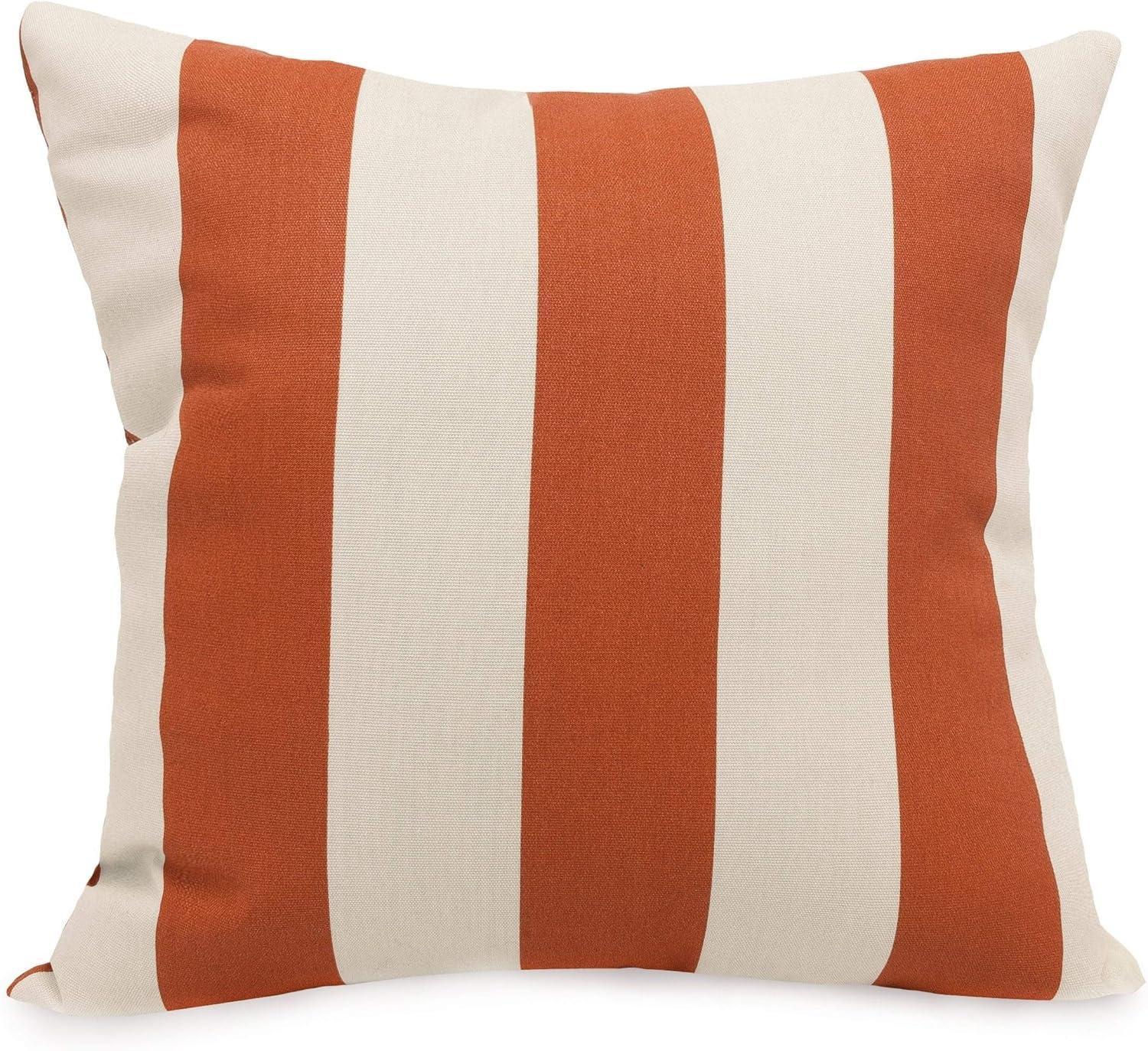 Black and White Striped Polyester Indoor/Outdoor Pillow 20"