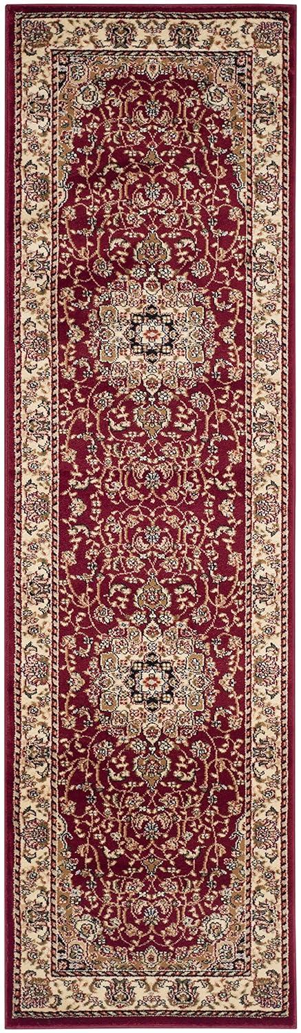 Lyndhurst LNH329 Power Loomed Runner Rug - Red/Ivory - 2'3"x6' - Safavieh