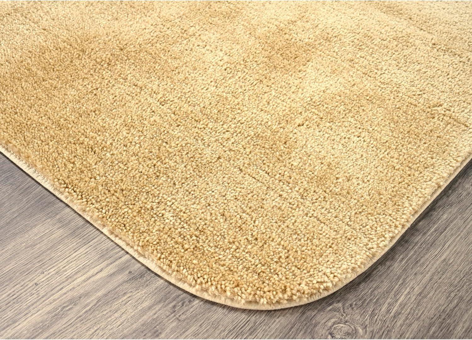 2pc Traditional Nylon Washable Bathroom Rug Set Linen - Garland Rug: Machine Made, Tufted, Latex Backing
