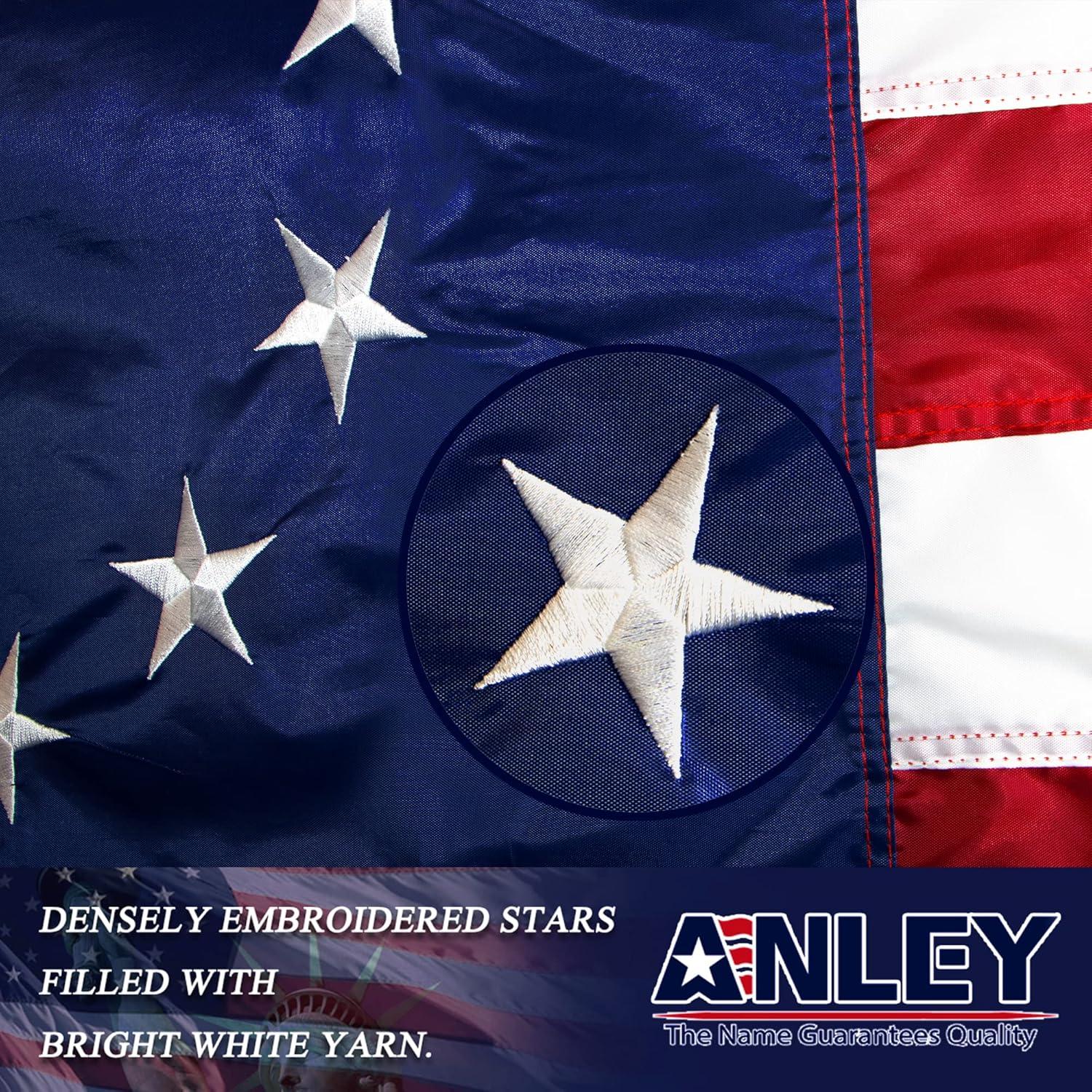 Anley EverStrong Series Betsy Ross Flag 3x5 Foot Heavy Duty Nylon - Embroidered Stars and Sewn Stripes - US Historic Patriotic Banner Flags