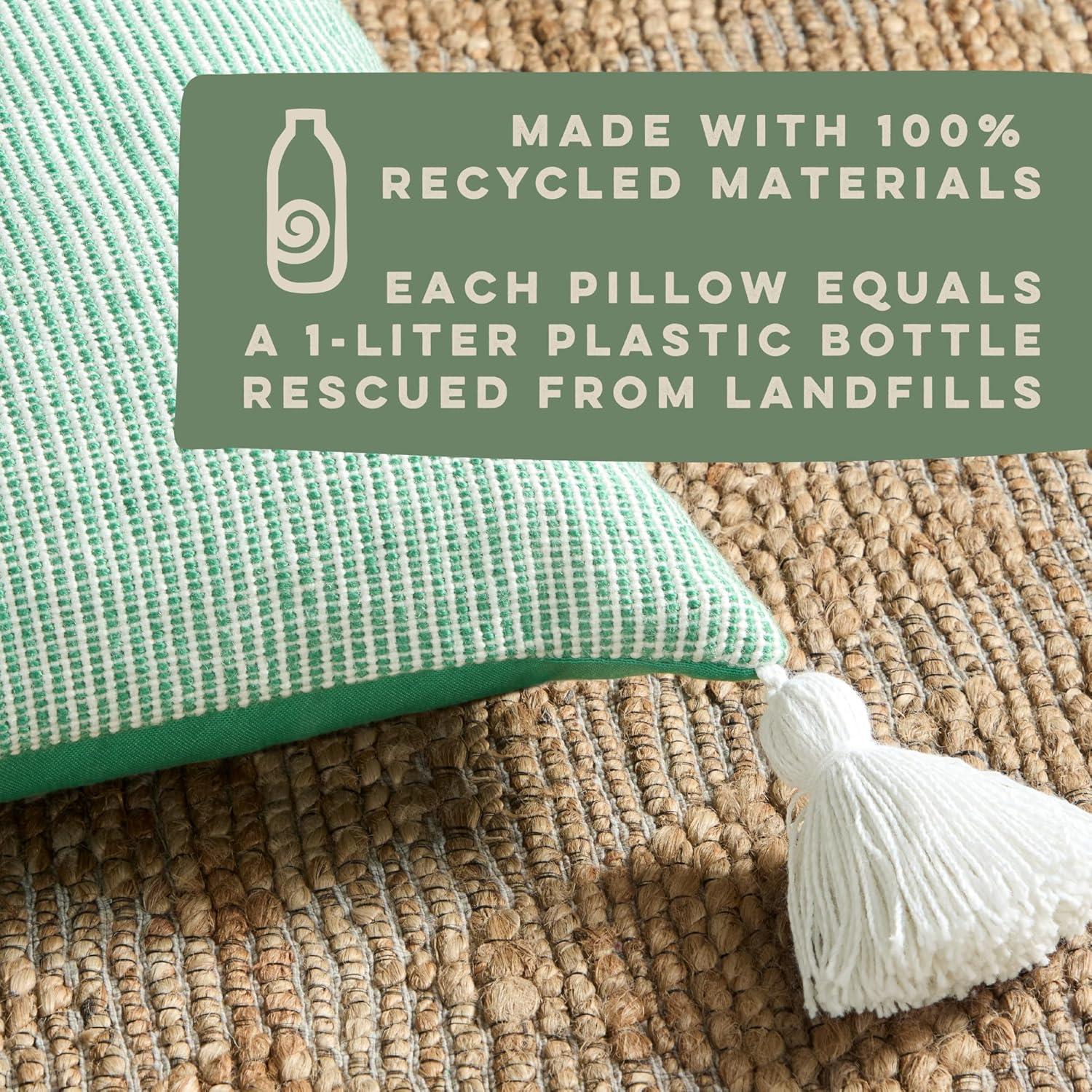 Town & Country Living TOWN & COUNTRY TERRA Alara Ribbed Texture Indoor Outdoor Decorative Pillow 20"x20"