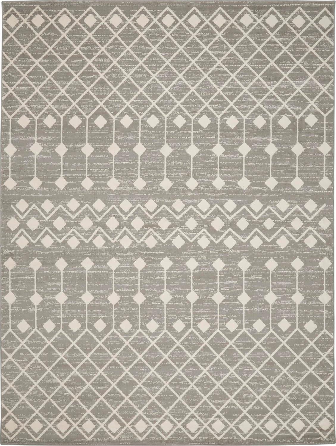 Nourison Grafix GRF37 Indoor Area Rug Grey 7'10" x 9'10"