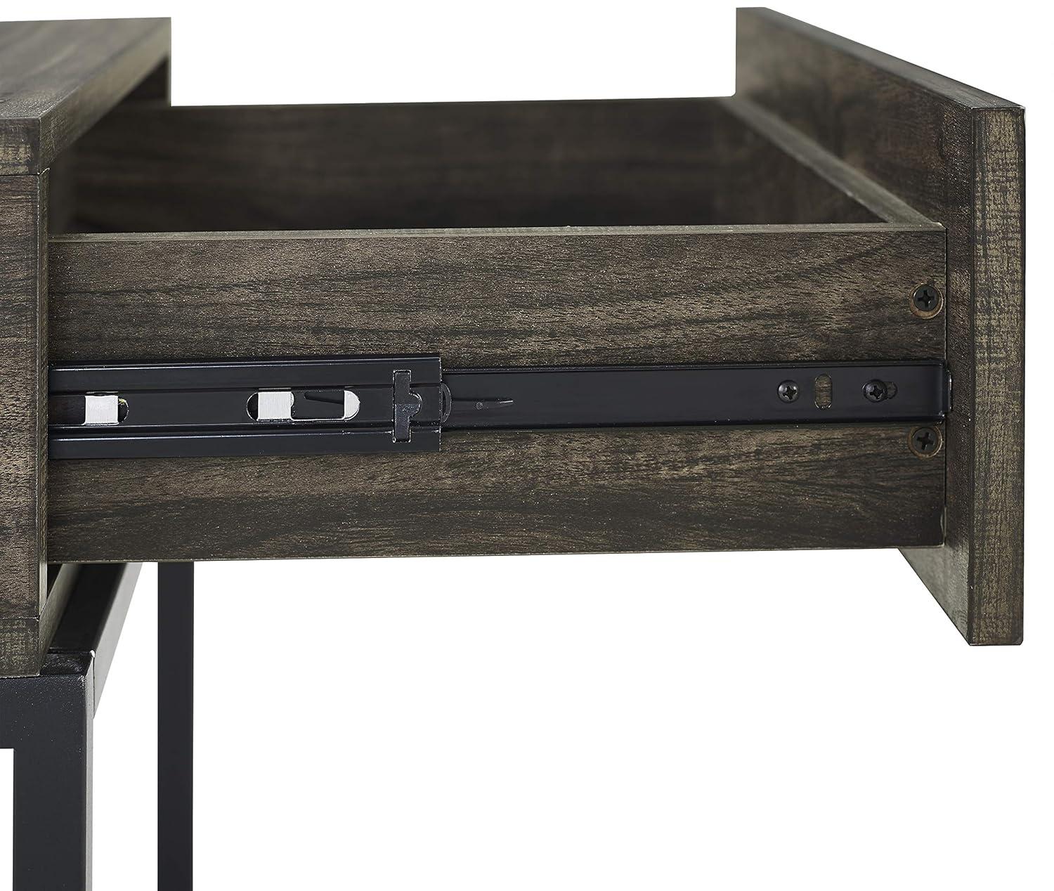 Crosley Jacobsen 1 Drawer End Table in Brown Ash