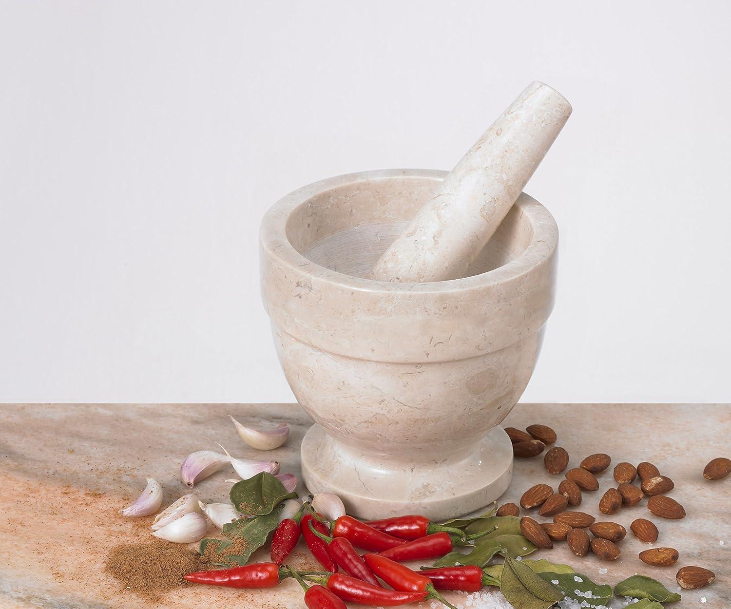 Creative Home Marble Mortar And Pestle Set